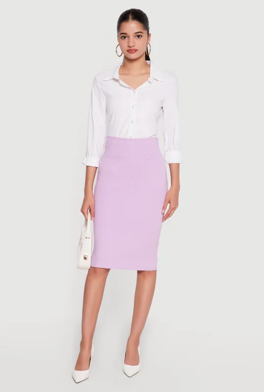 High Waisted Midi Pencil Skirt made by Rainbow