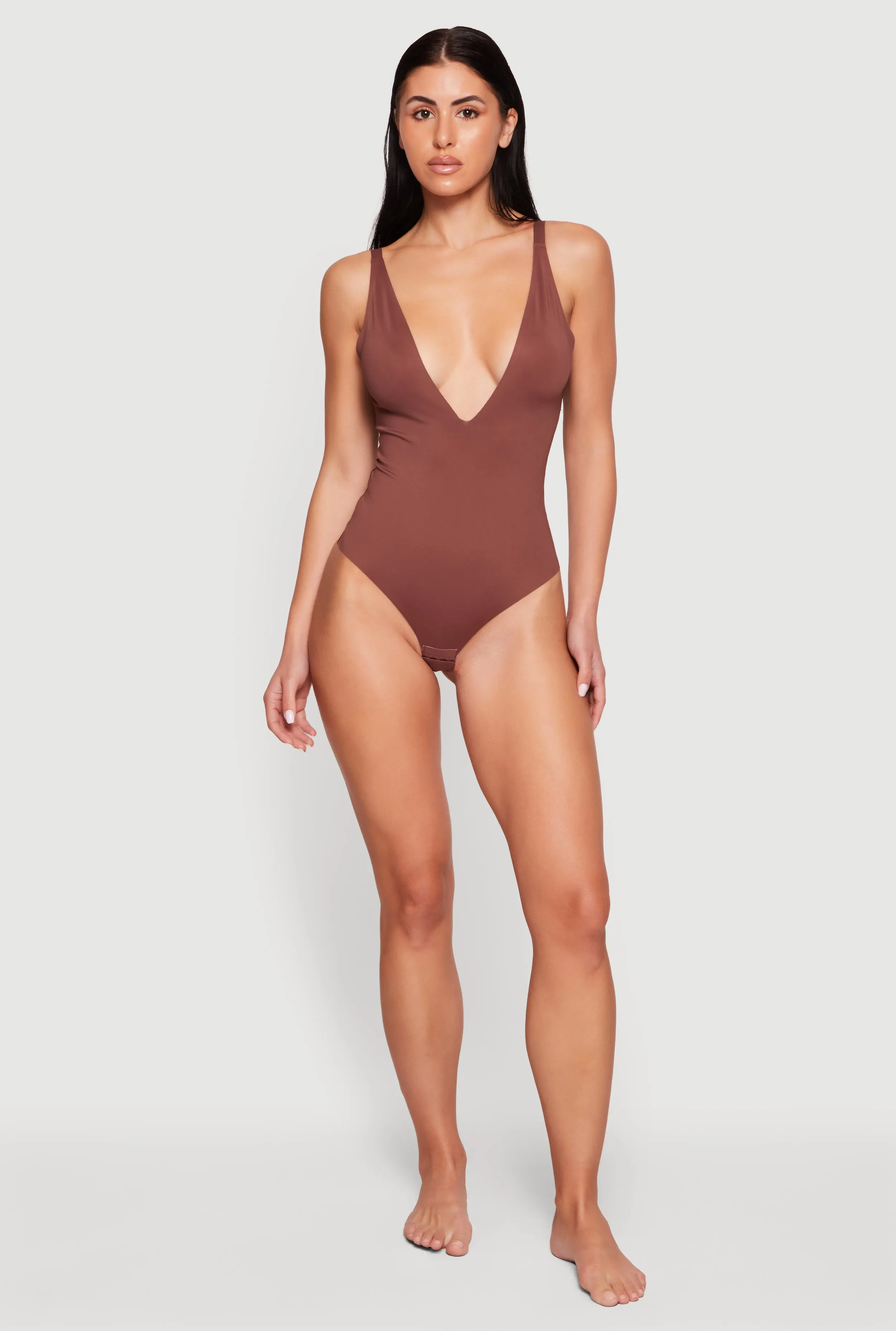 Plunge Neckline Thong Shapewear Bodysuit sold by Rainbow product image thumbnail 2