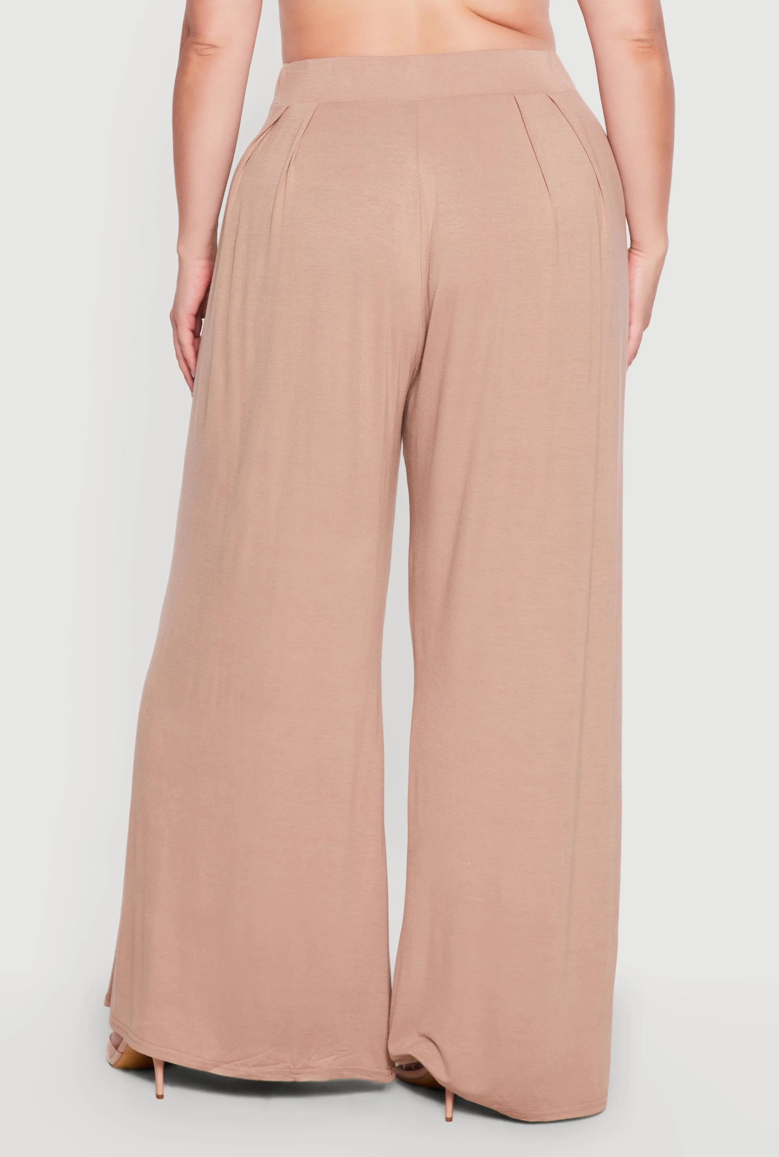 Plus Size Pleated Wide Leg Casual Pants sold by Rainbow product image thumbnail 5