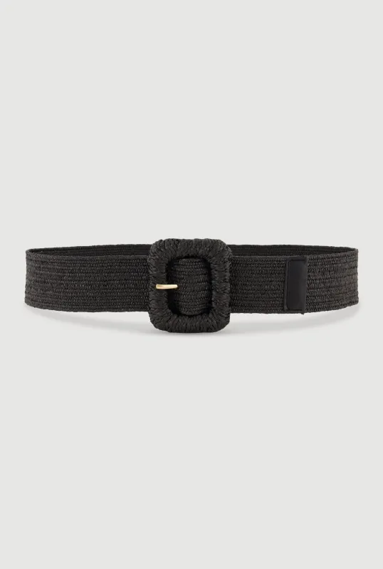 Square Buckle Stretch Waist Belt made by Rainbow
