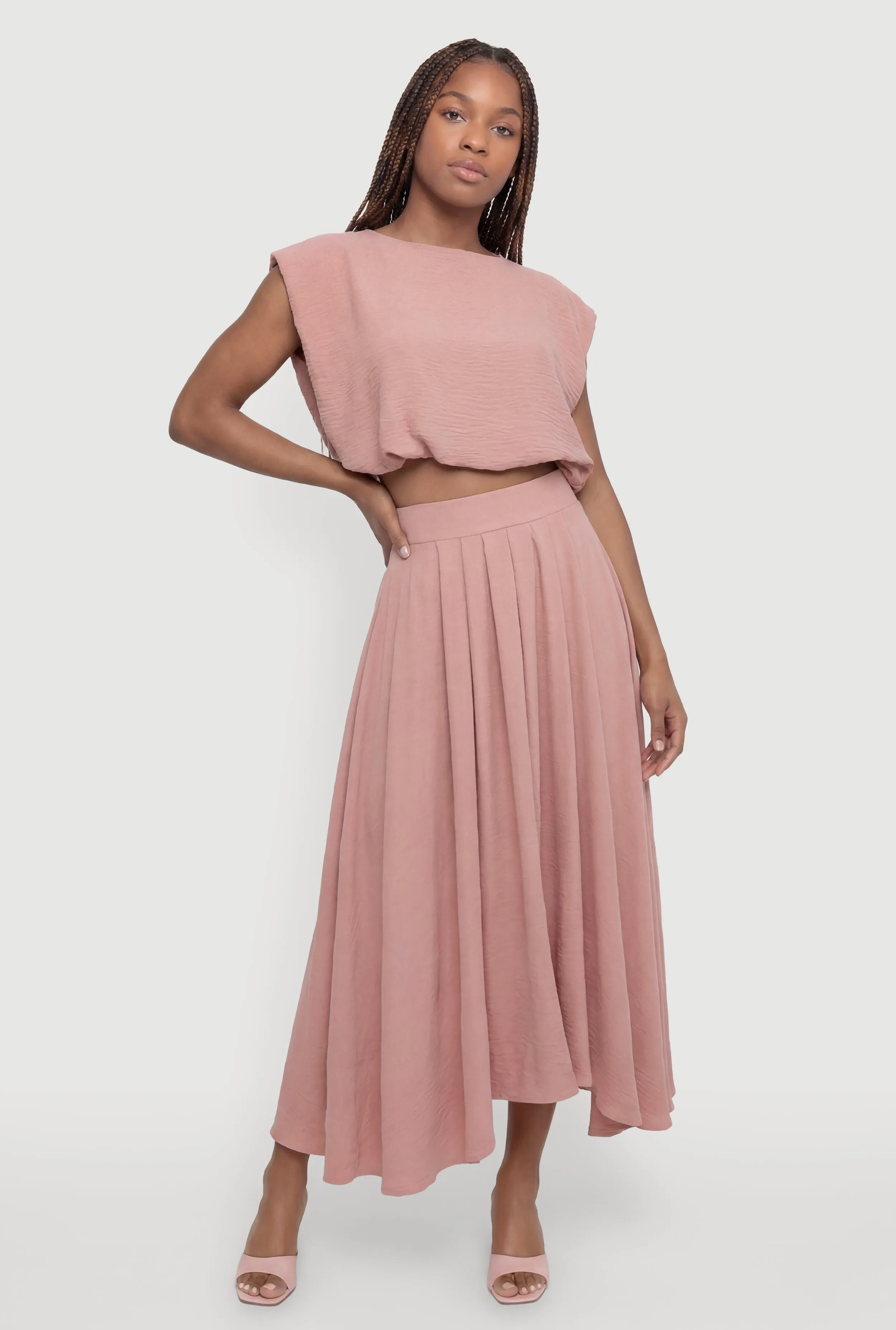 High Waisted Airy Pleated Skirt sold by Rainbow product image thumbnail 3