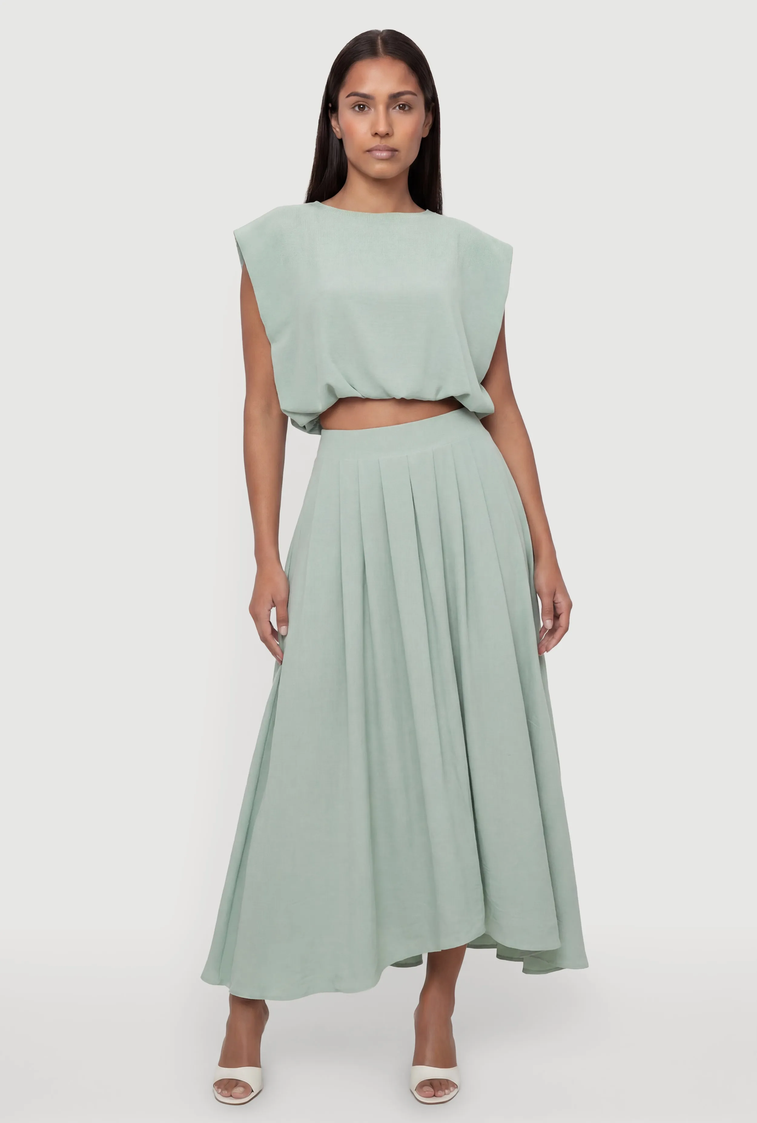 High Waisted Airy Pleated Skirt sold by Rainbow product image thumbnail 5