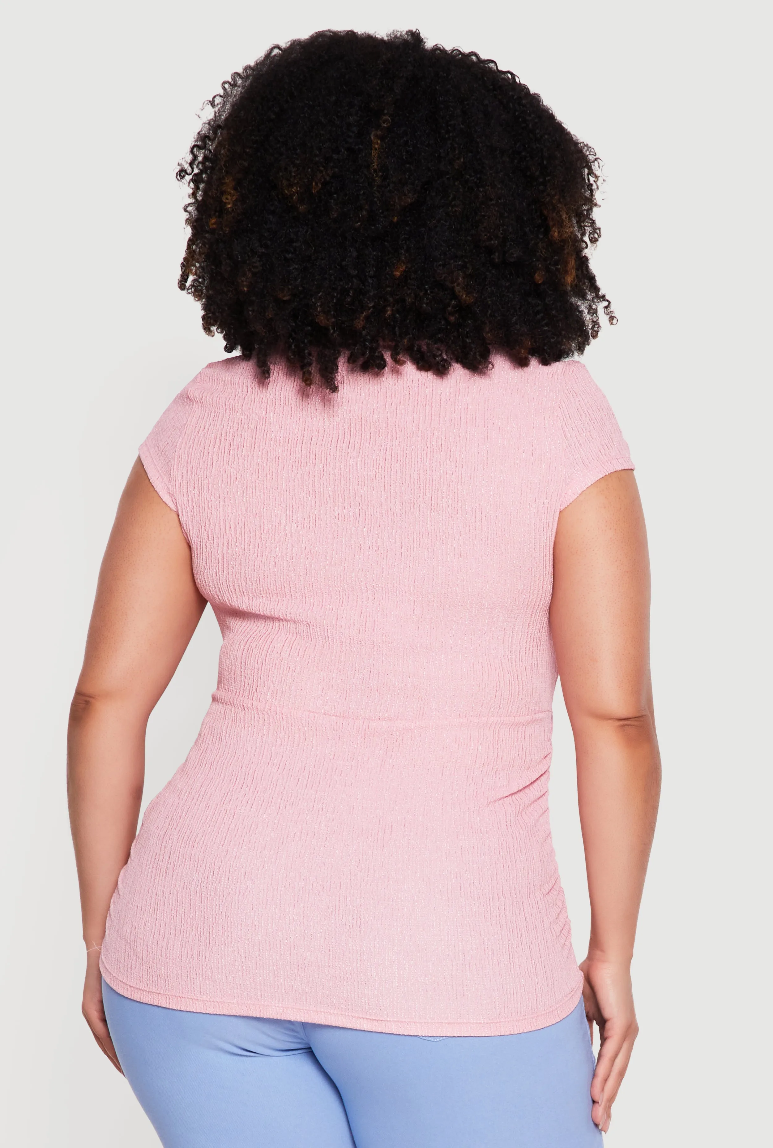 Plus Size Textured Knit Ruched Top sold by Rainbow product image thumbnail 5