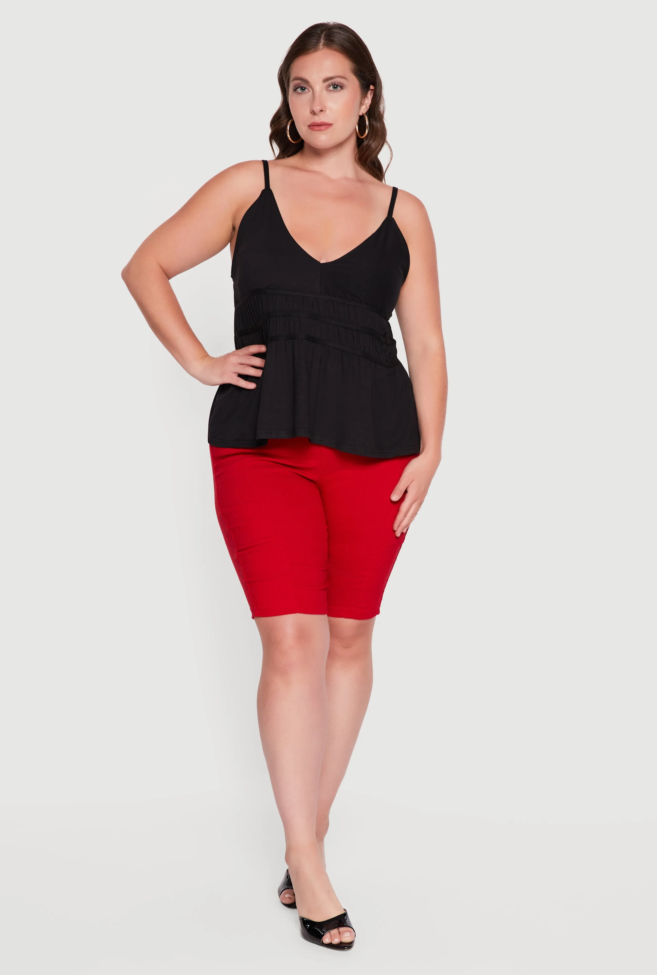 Plus Size V Neck Peplum Top sold by Rainbow product image thumbnail 3