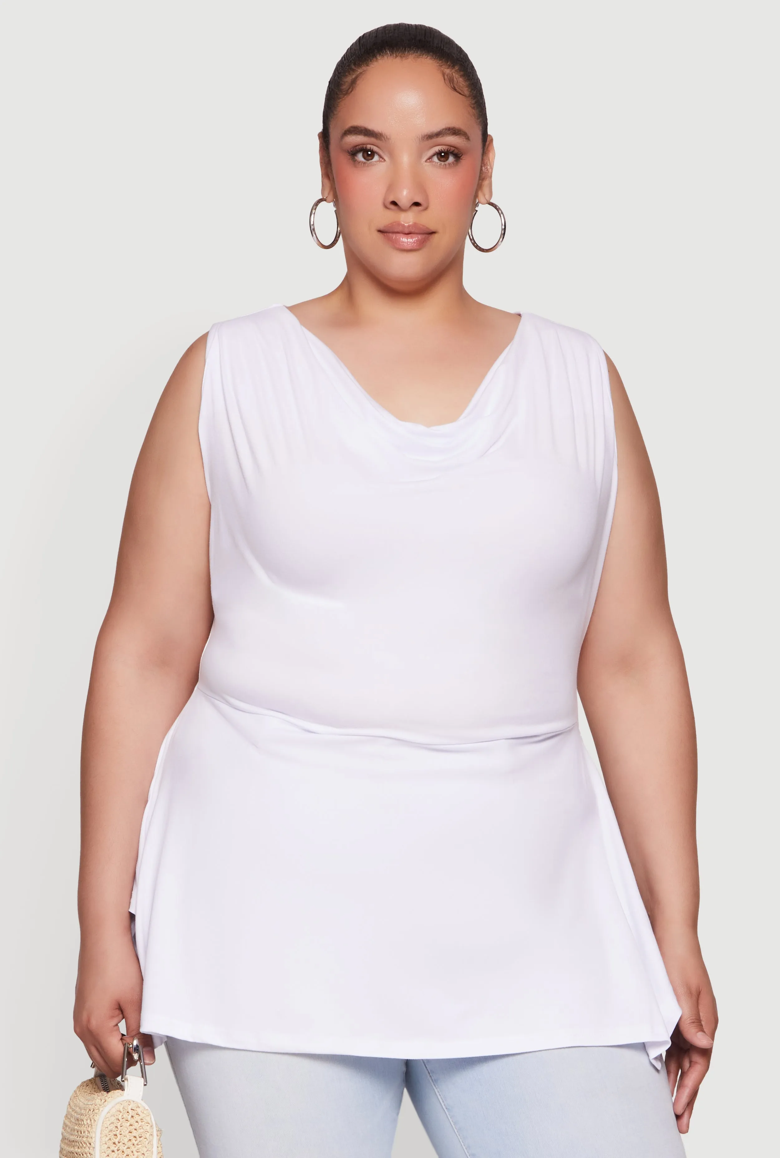 Plus Size Cowl Neck Sleeveless Blouse sold by Rainbow product image thumbnail 2