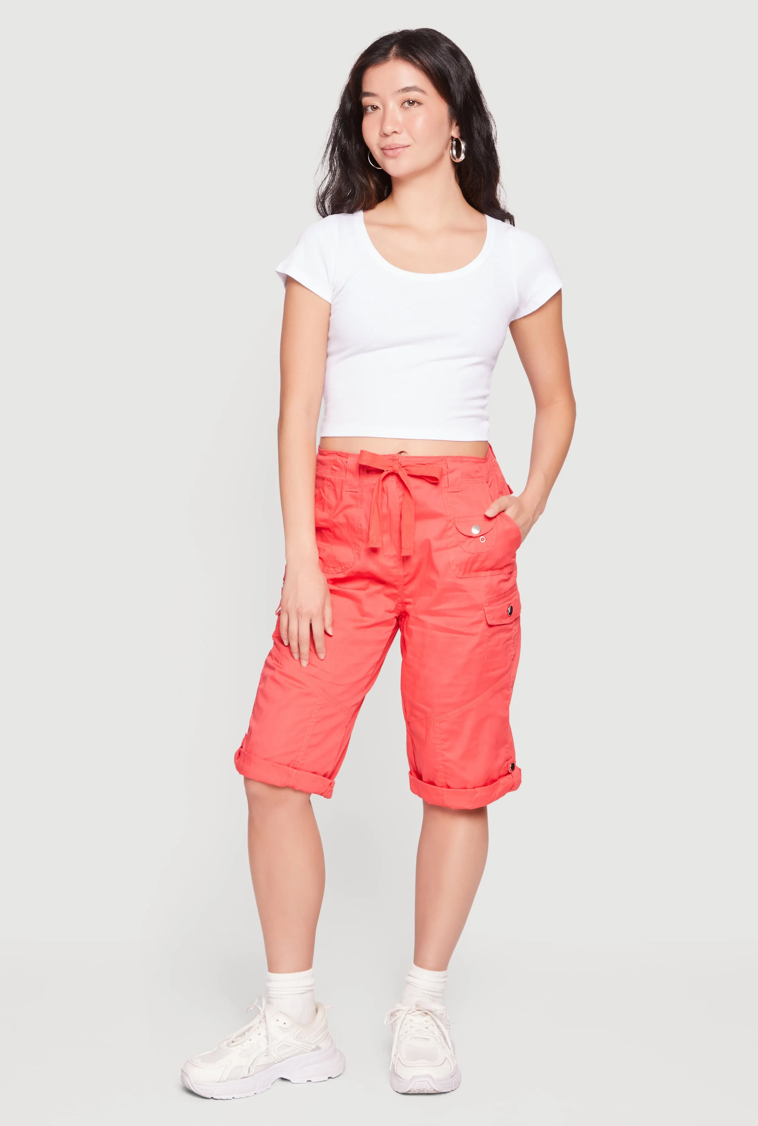Rolled Cuff Utility Cargo Shorts sold by Rainbow product image thumbnail 5
