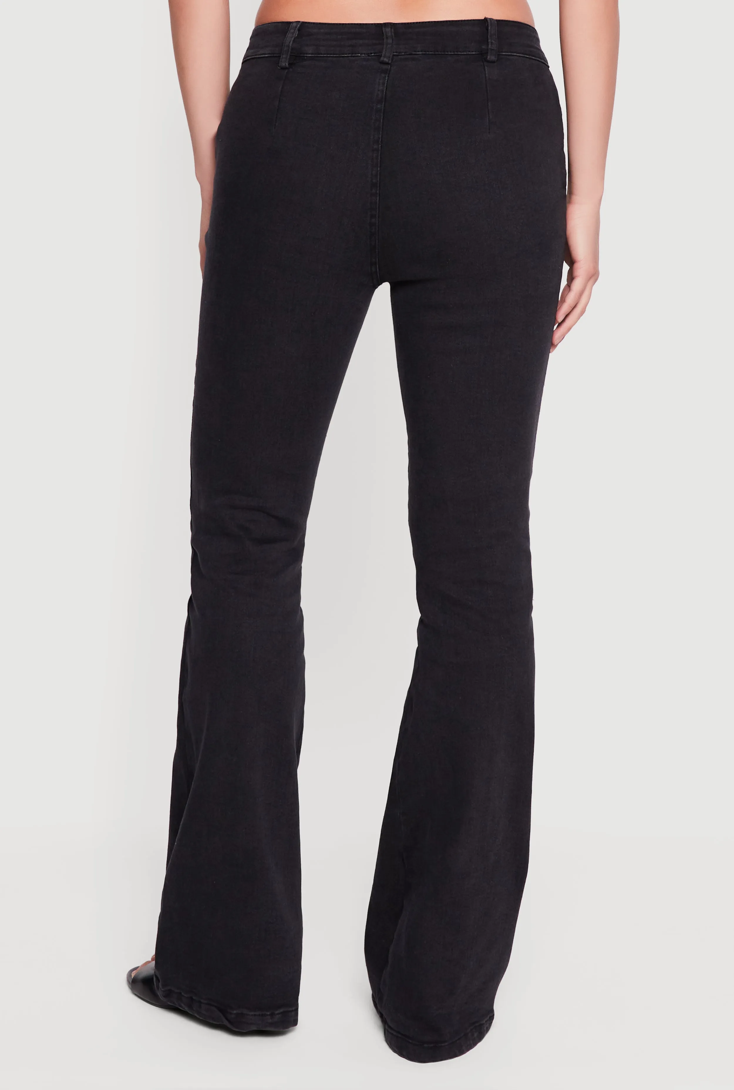 Stretchy Mid Rise Flare Leg Jeans sold by Rainbow product image thumbnail 5