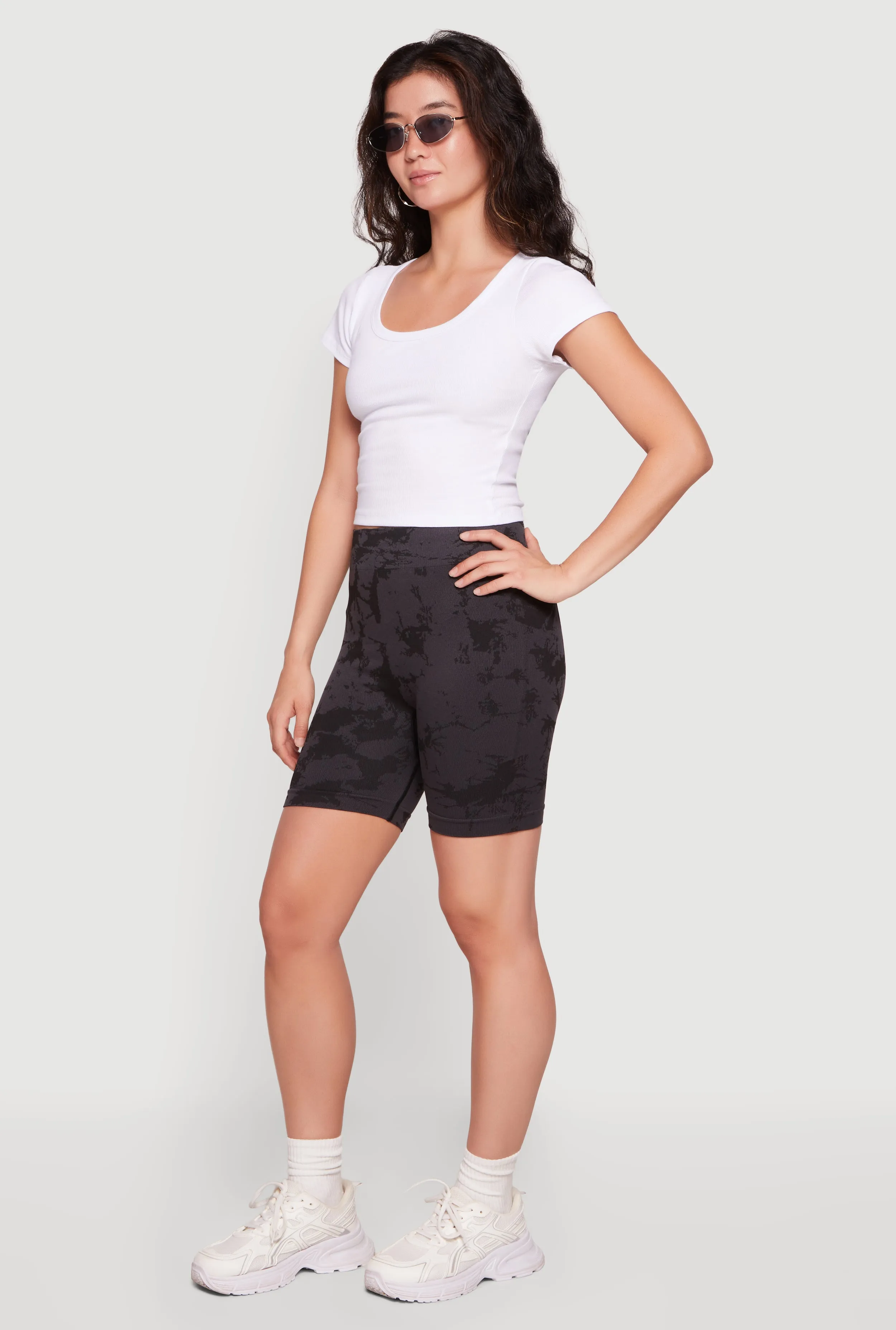 Floral High Waisted Seamless Biker Shorts sold by Rainbow product image thumbnail 2