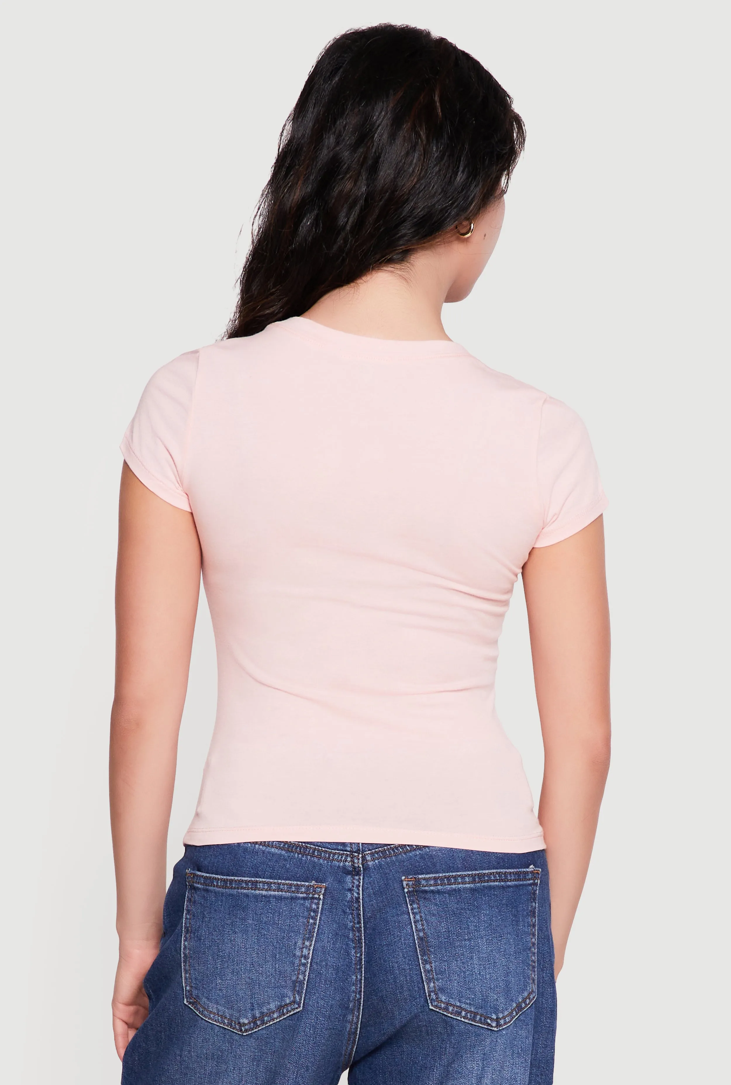 Basic Crew Neck Short Sleeve Tee sold by Rainbow product image thumbnail 5