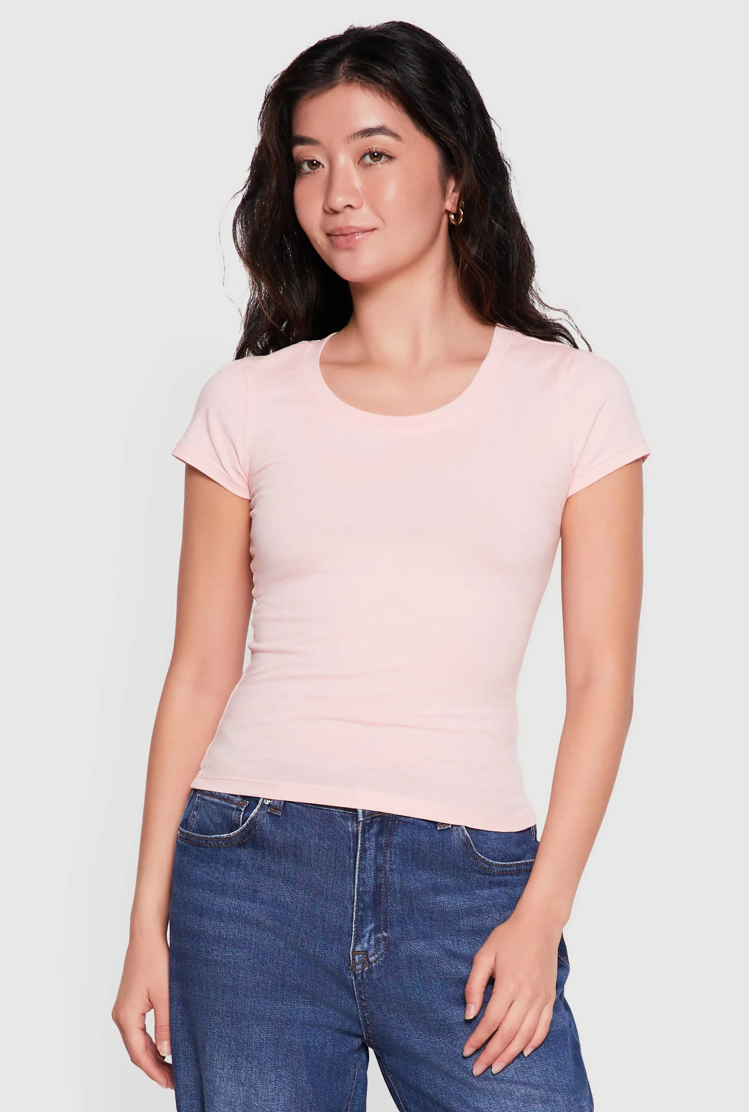 Basic Crew Neck Short Sleeve Tee sold by Rainbow product image thumbnail 2