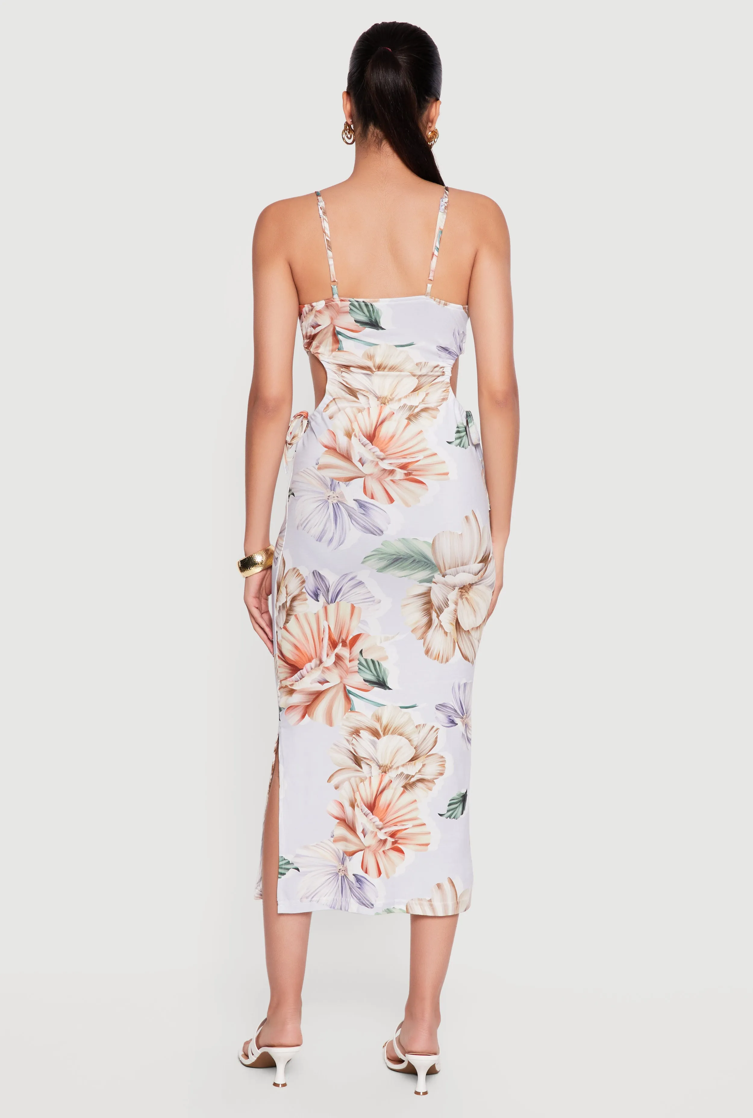 Floral Print Side Cutout Cami Dress sold by Rainbow product image thumbnail 3