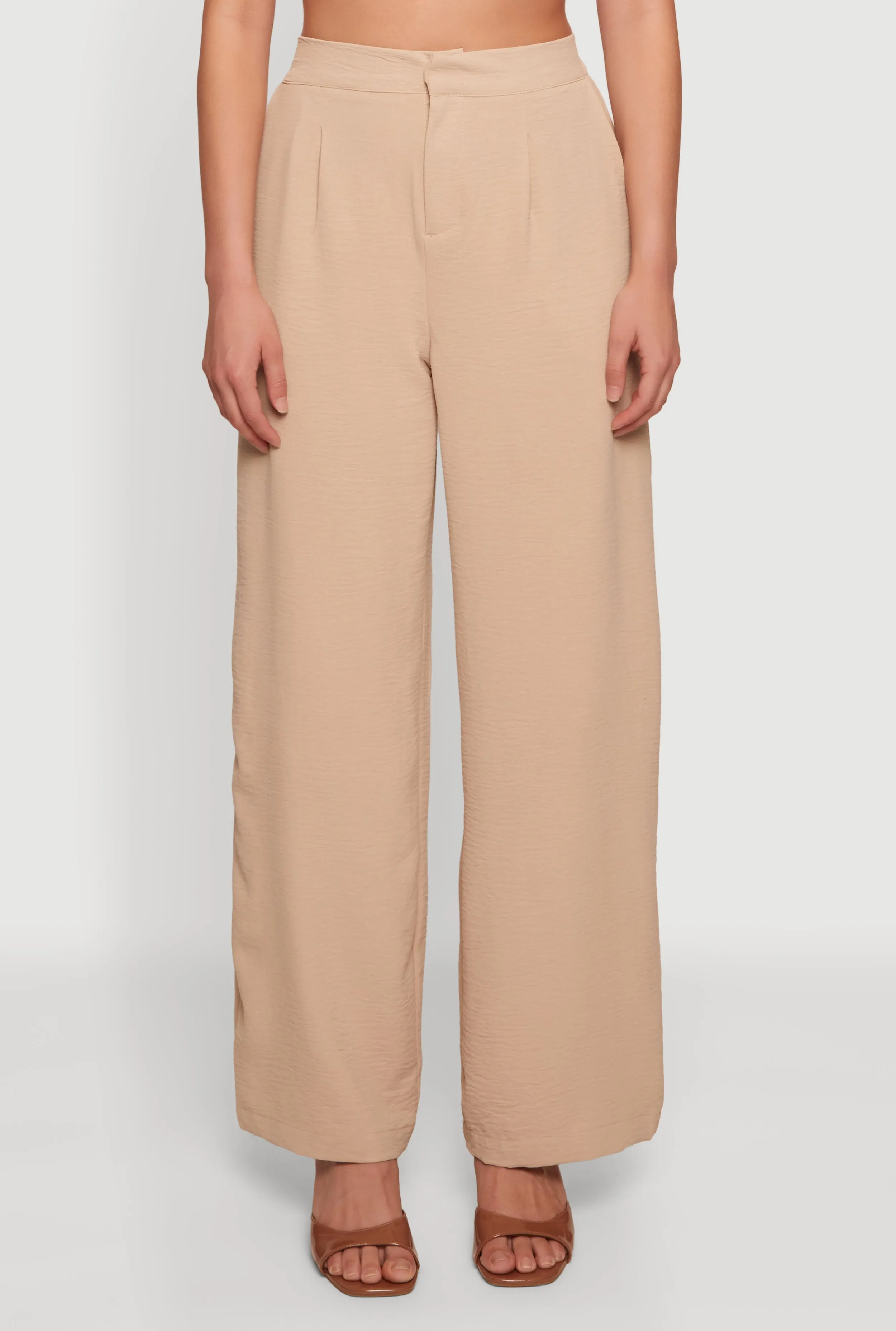 Crepe Knit Pleated Wide Leg Pants sold by Rainbow product image thumbnail 3