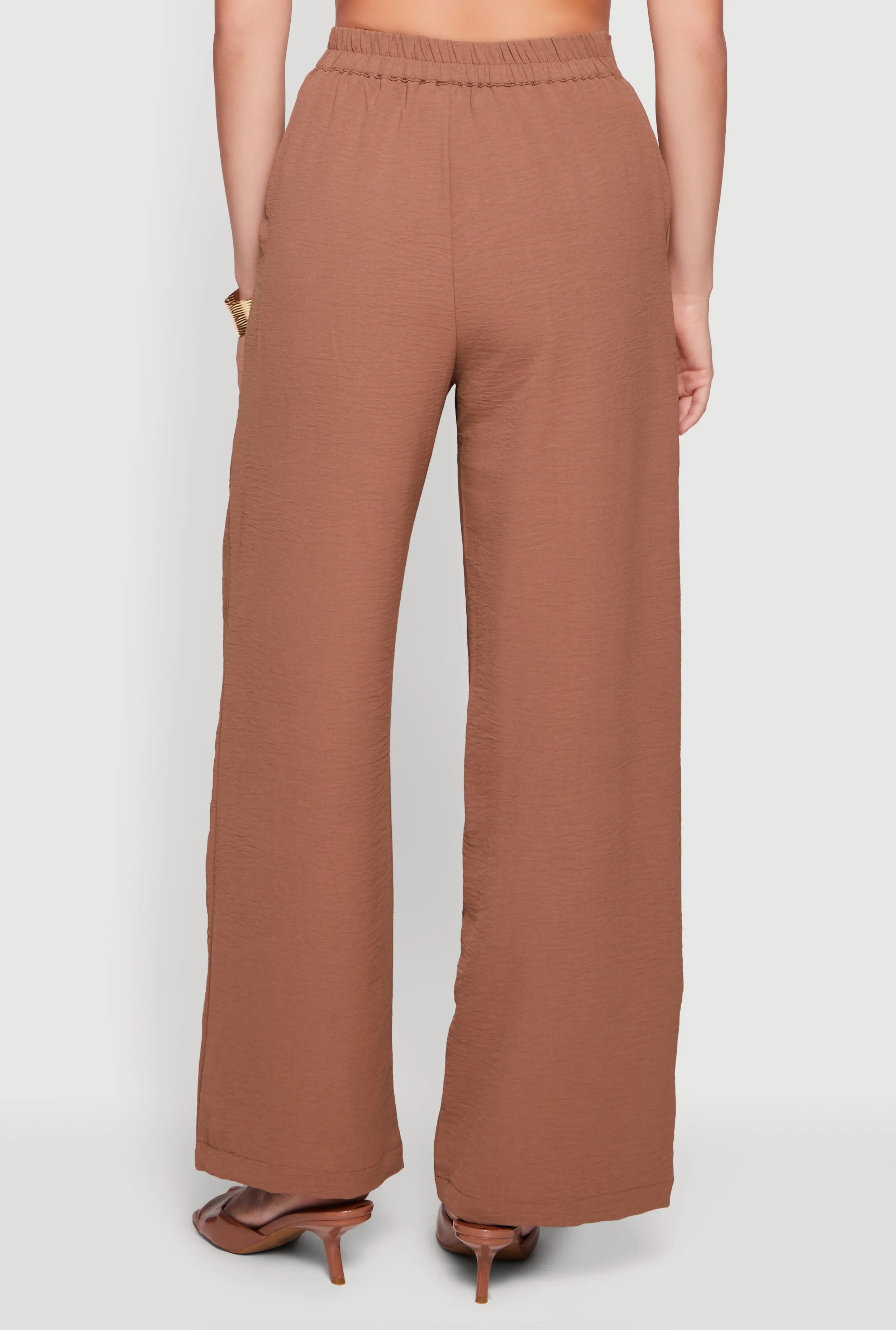 Crepe Knit Pleated Wide Leg Pants sold by Rainbow product image thumbnail 5