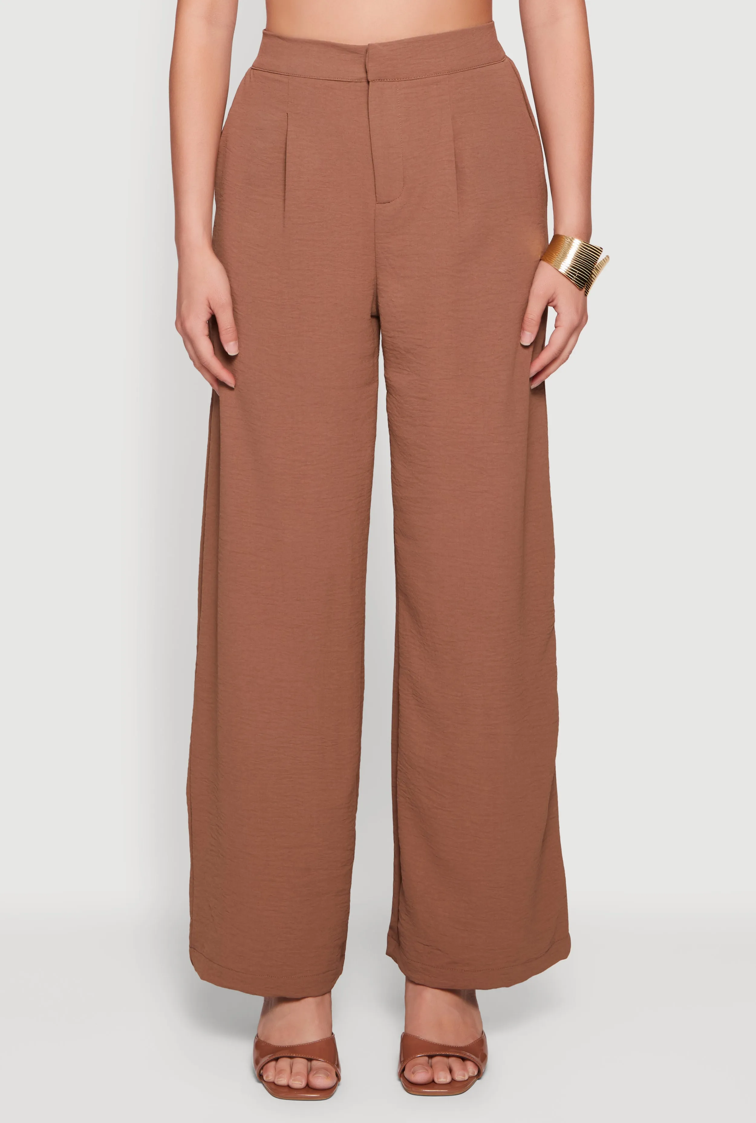 Crepe Knit Pleated Wide Leg Pants sold by Rainbow product image thumbnail 3