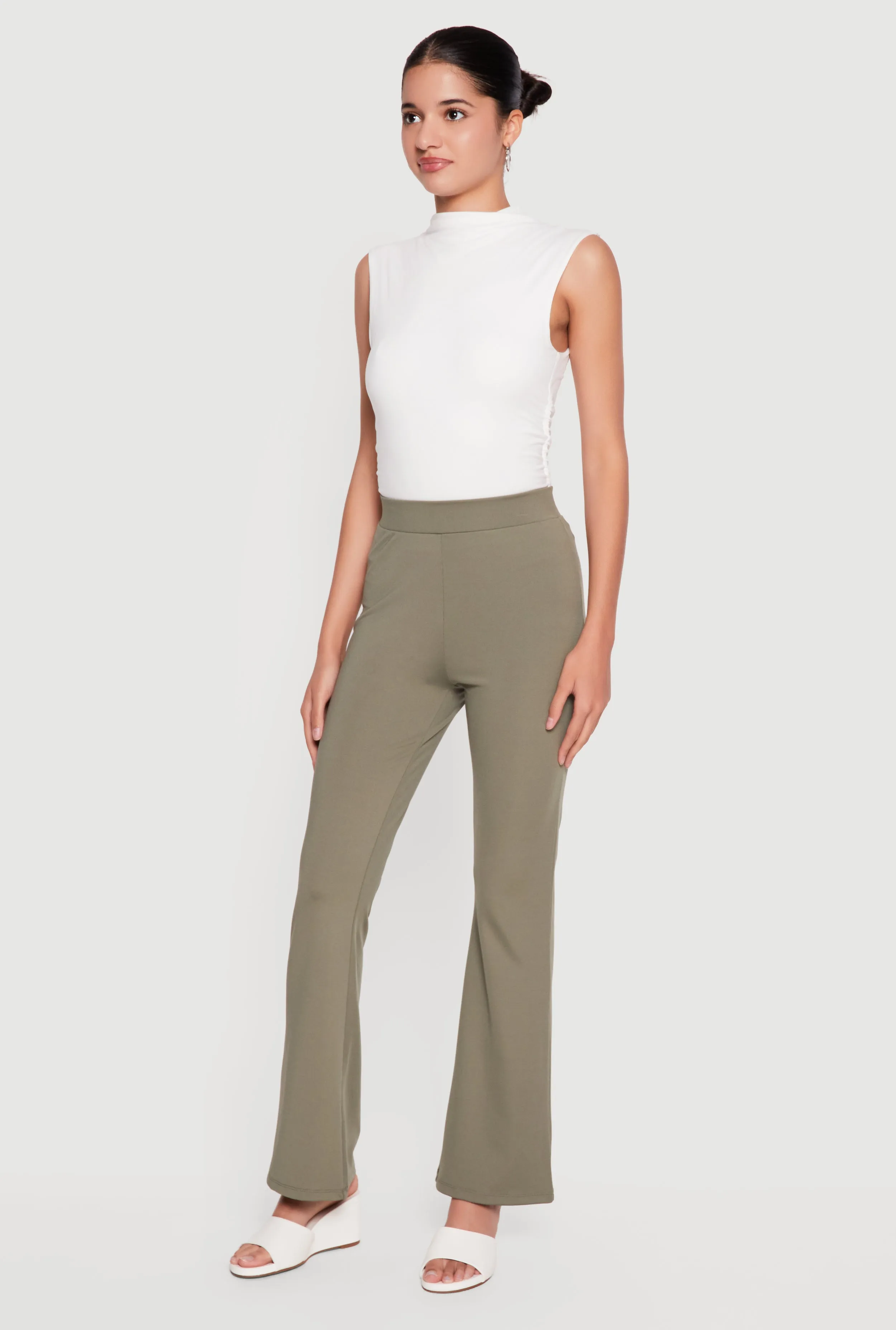 High Waisted Boot Cut Pull On Pants sold by Rainbow product image thumbnail 2