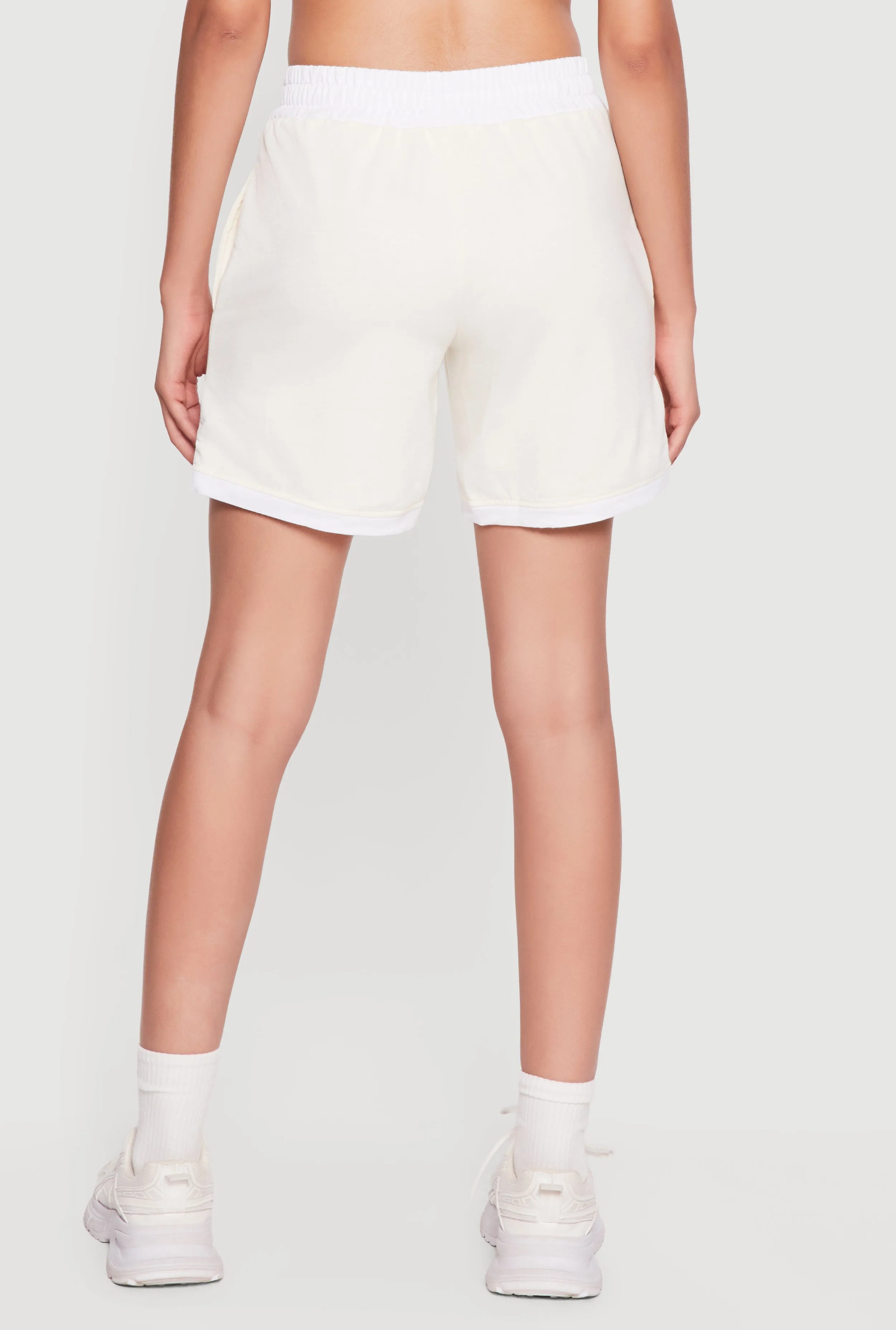 A Graphic Contrast Trim Drawstring Waist Shorts sold by Rainbow product image thumbnail 5