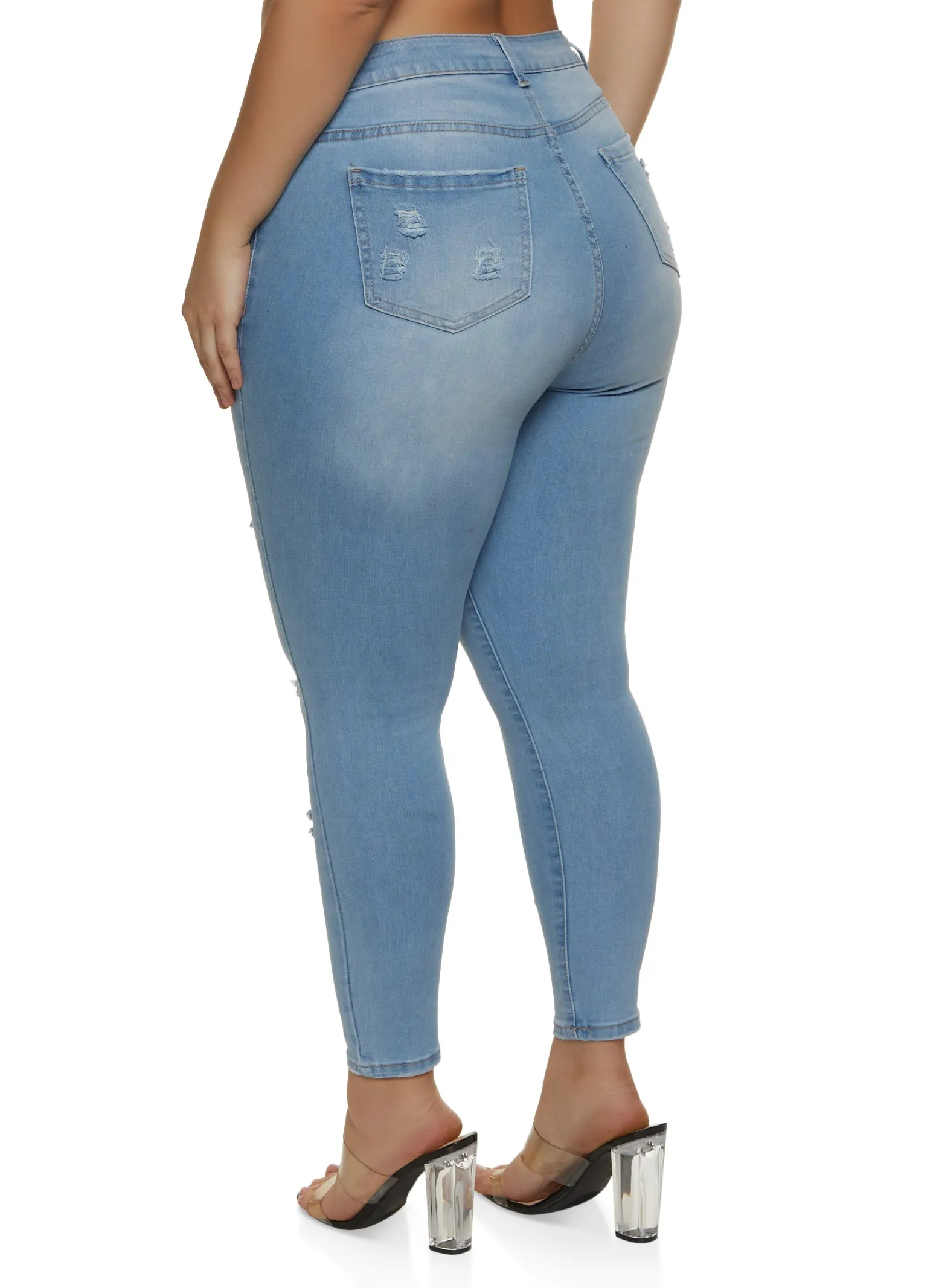 Plus Size WAX Distressed Cropped Jeans sold by Rainbow product image thumbnail 2