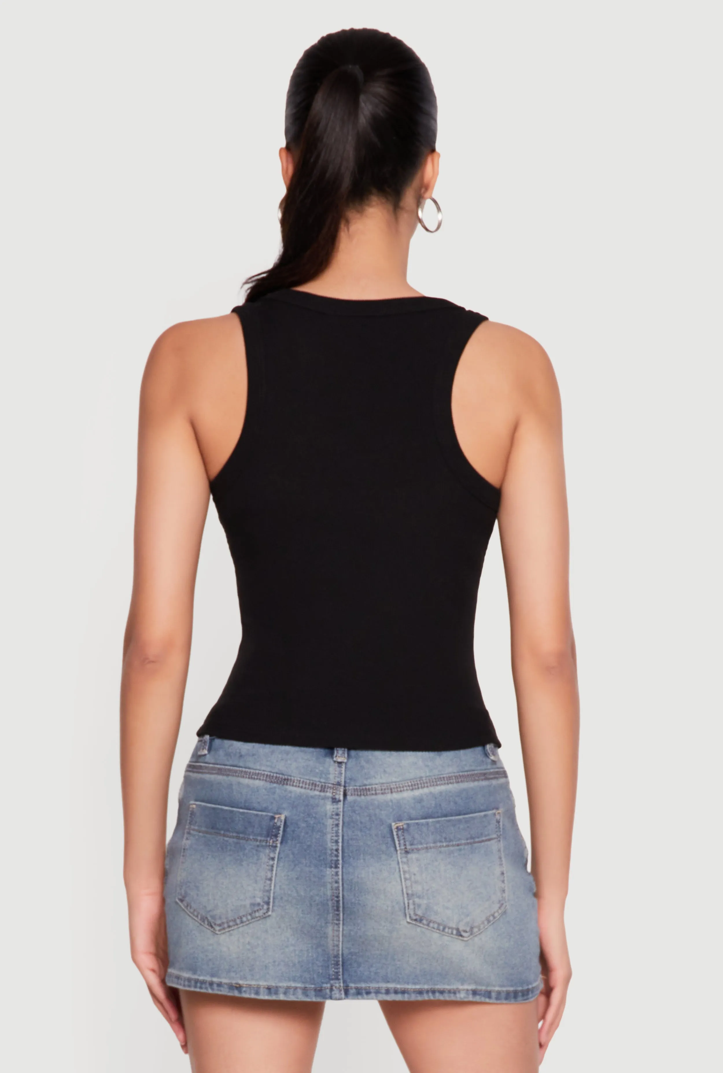 Studded Trim Scoop Neck Tank Top sold by Rainbow product image thumbnail 5