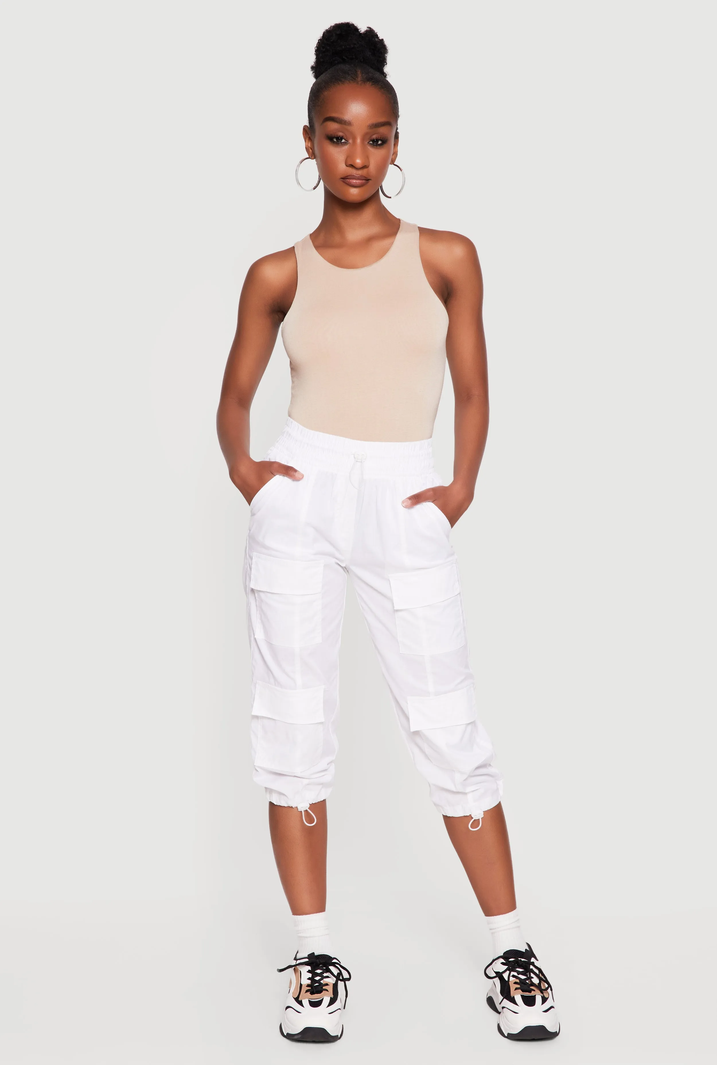 Toggle Drawstring Hem Cargo Capri Pants sold by Rainbow product image thumbnail 2