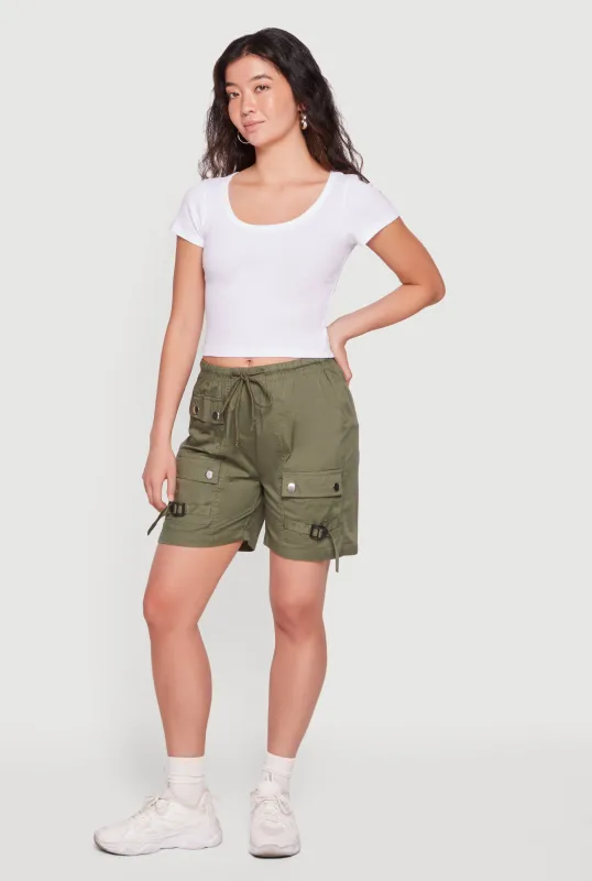Cargo Shorts with Adjustable Buckle Straps made by Rainbow