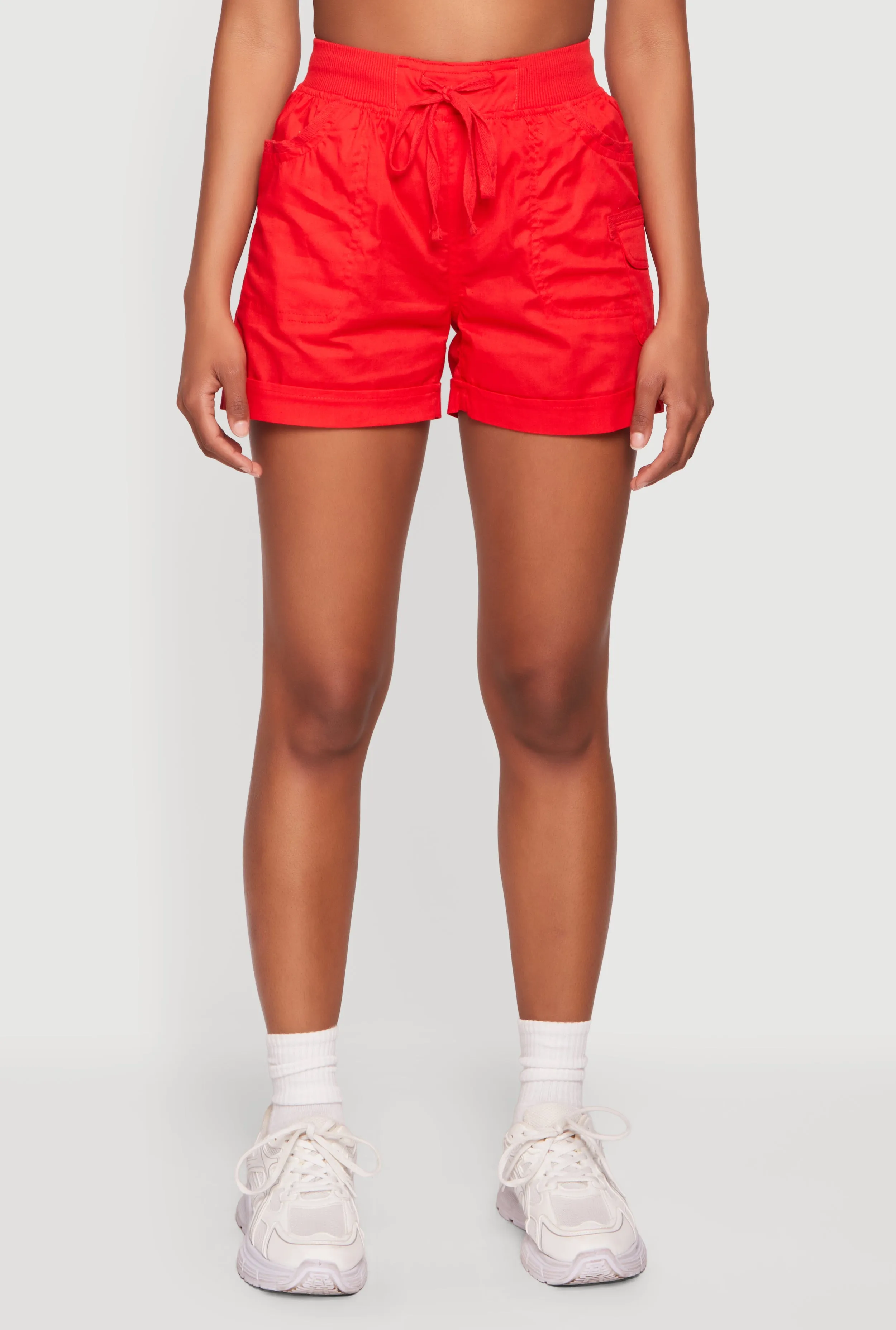 Drawstring High Waisted Cargo Shorts sold by Rainbow product image thumbnail 3