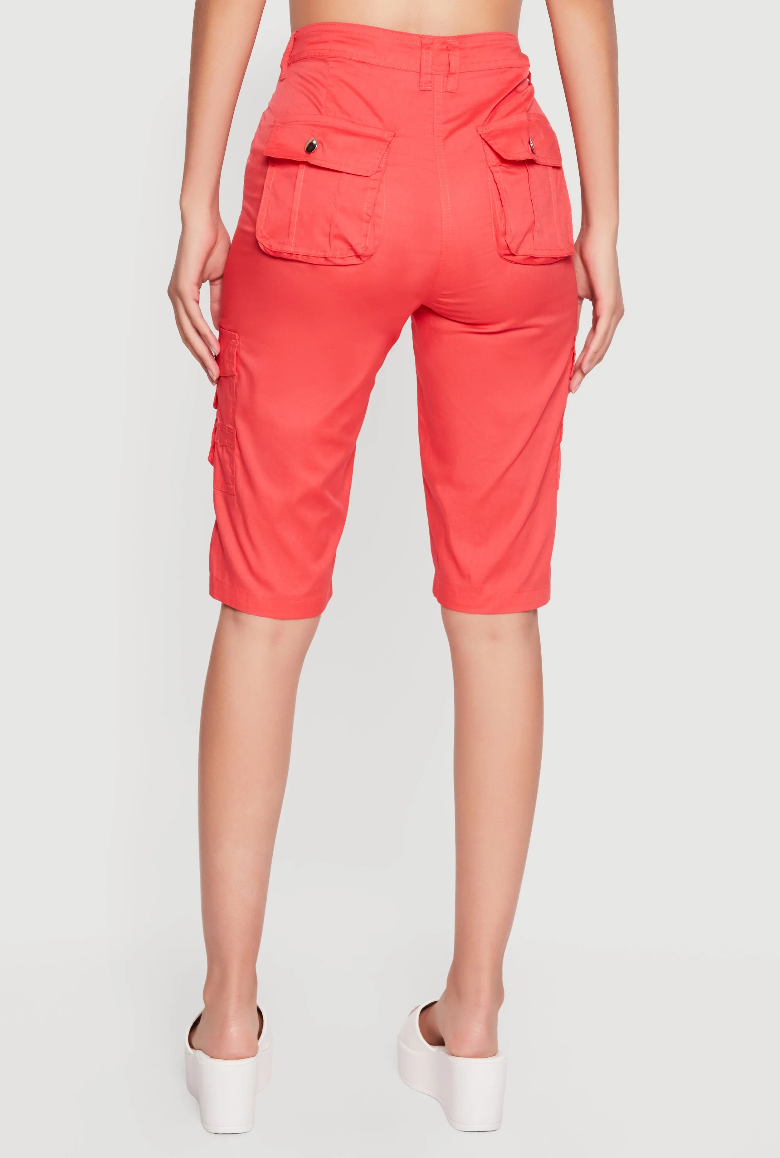 High Waisted Cargo Pocket Bermuda Shorts sold by Rainbow product image thumbnail 5