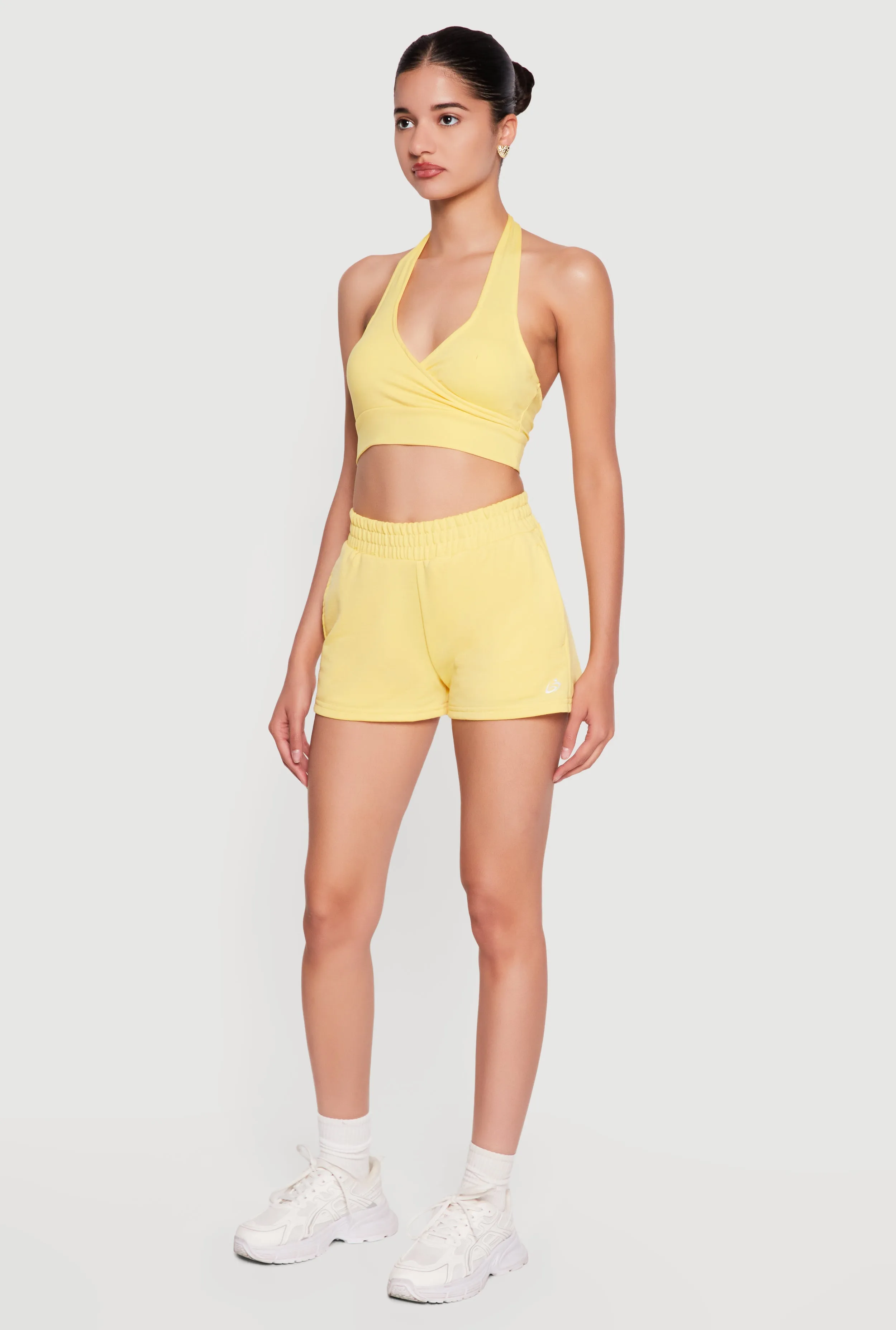 Faux Wrap Halter Crop Top sold by Rainbow product image thumbnail 3
