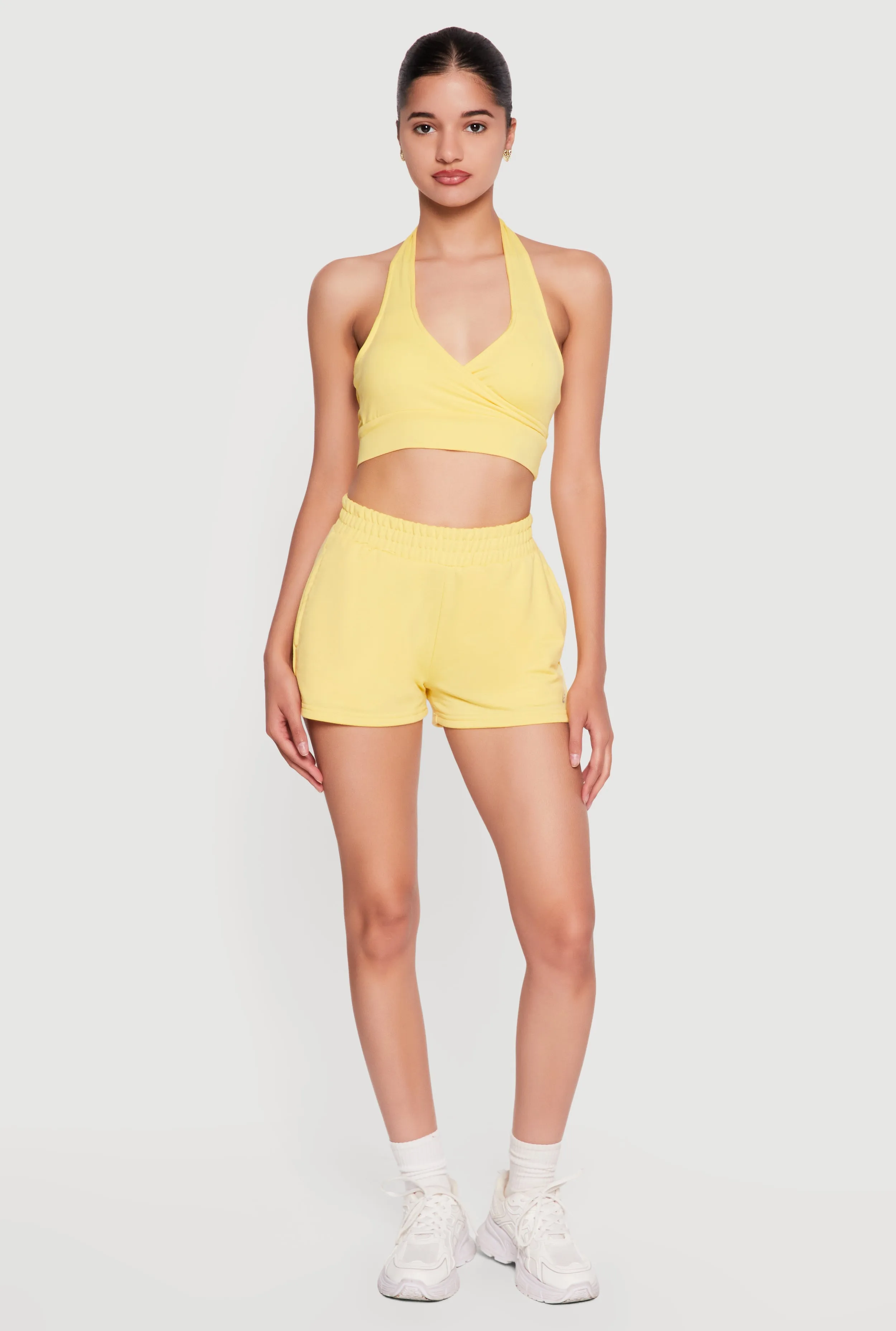 Faux Wrap Halter Crop Top sold by Rainbow product image thumbnail 2