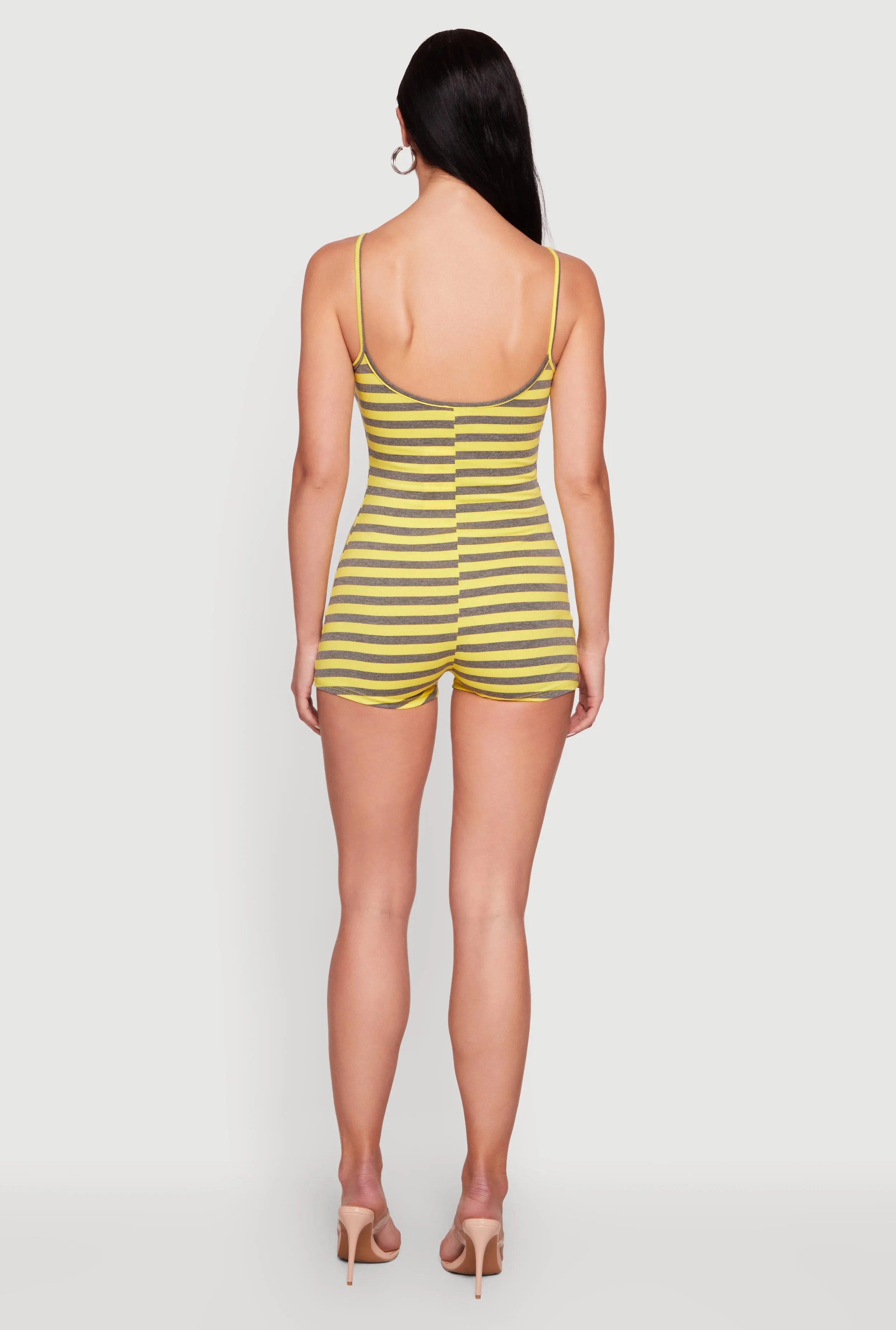 Striped Scoop Neck Sleeveless Romper sold by Rainbow product image thumbnail 3