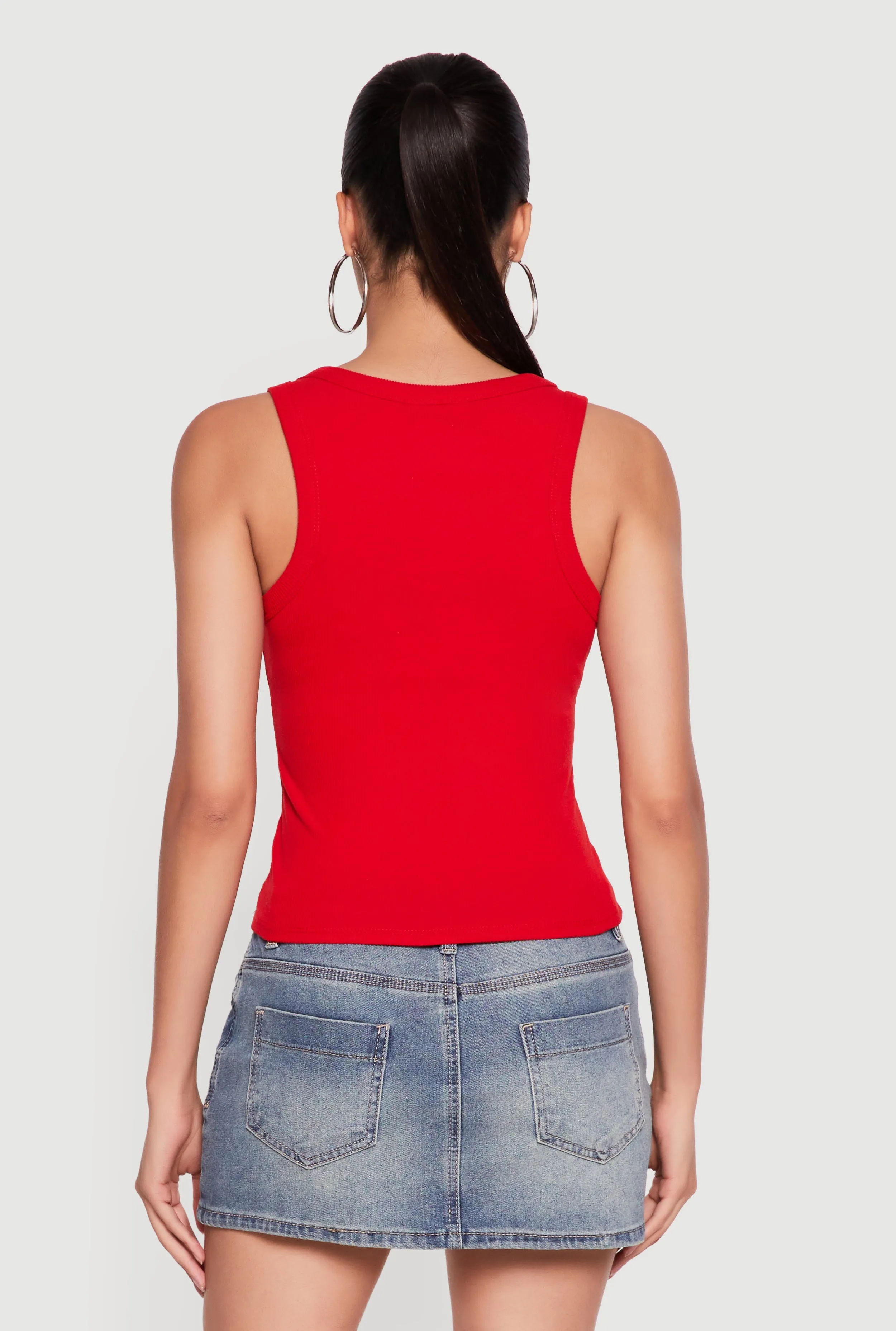 Studded Trim Scoop Neck Tank Top sold by Rainbow product image thumbnail 5