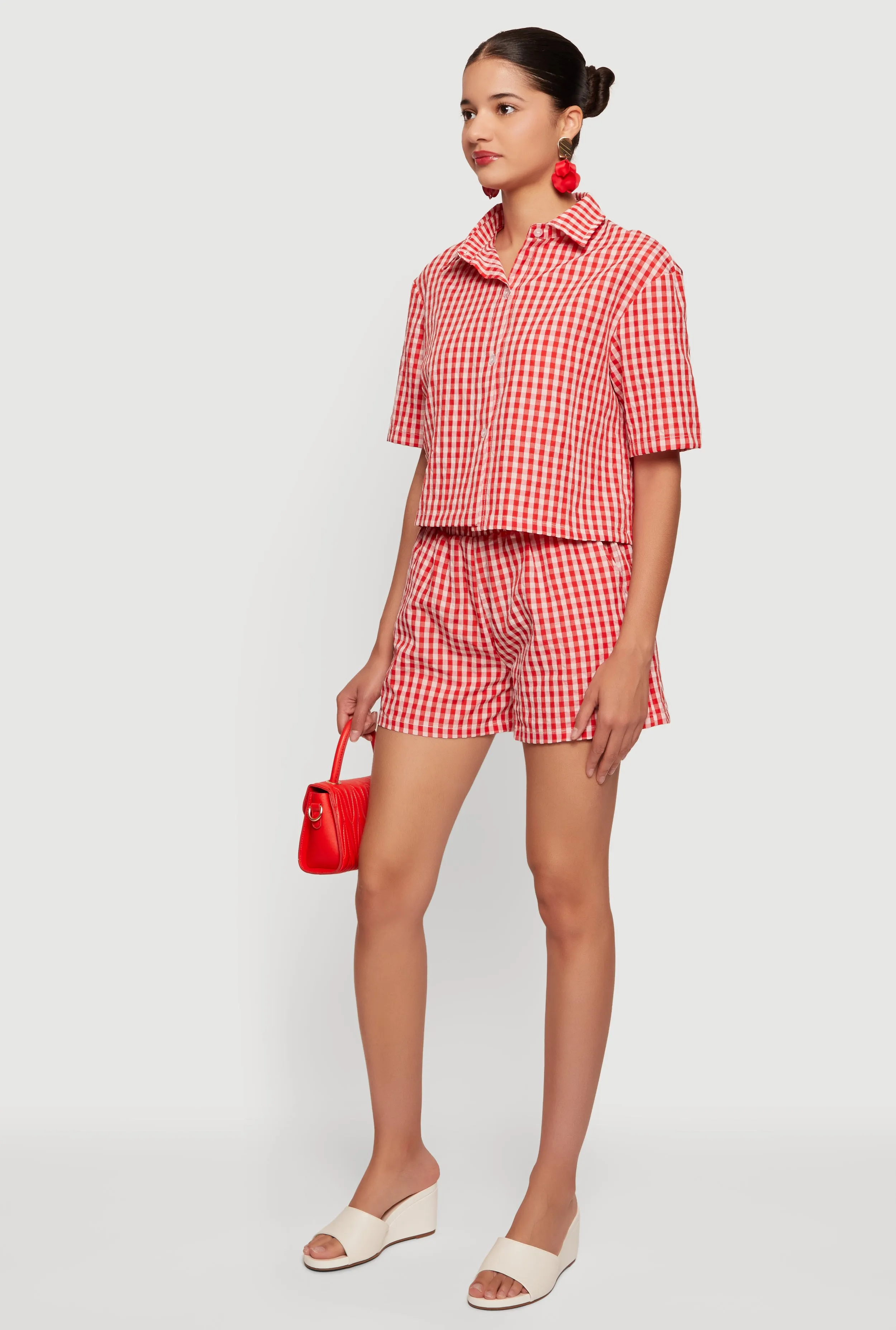 High Waisted Gingham Shorts sold by Rainbow product image thumbnail 2