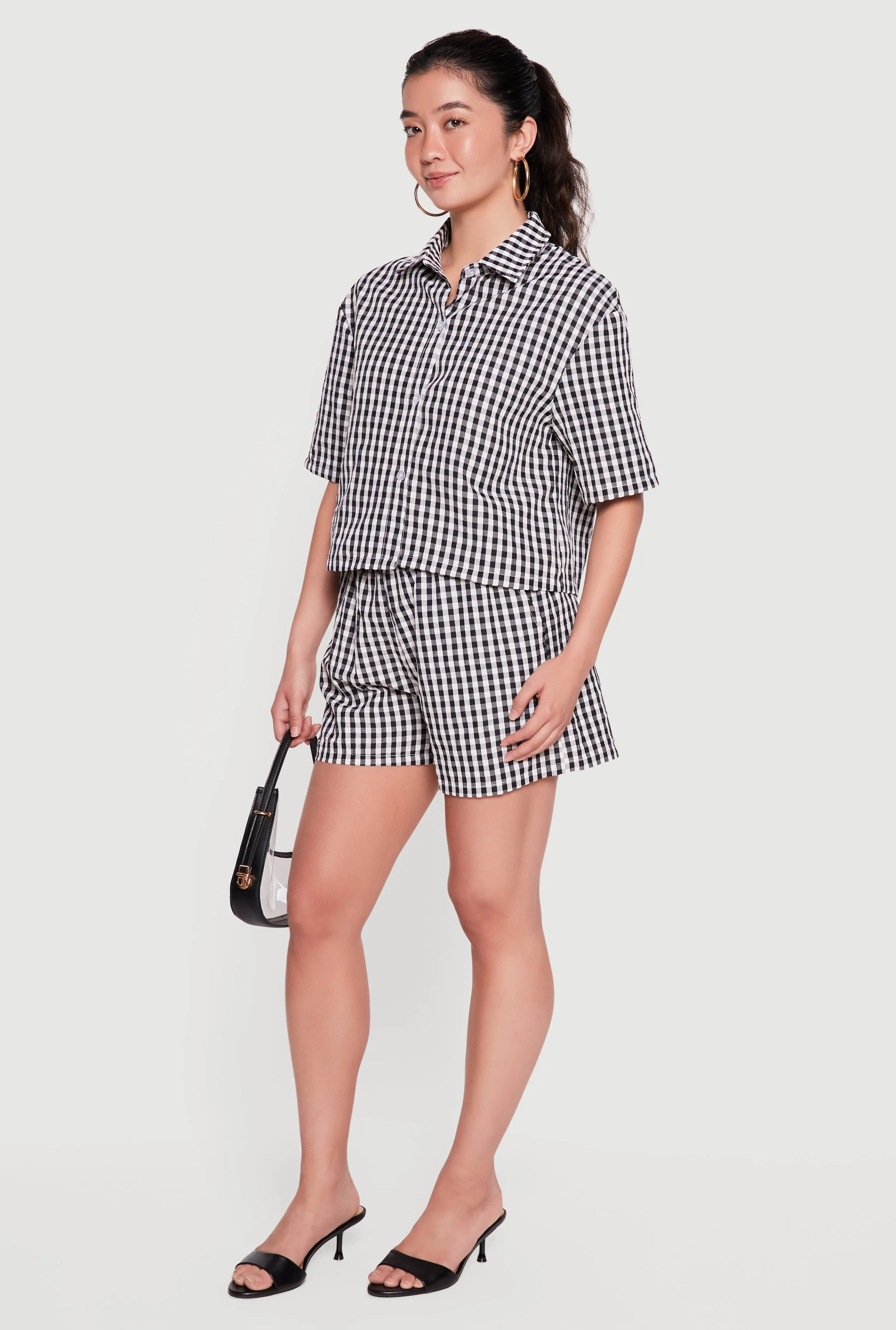 High Waisted Gingham Shorts sold by Rainbow product image thumbnail 2