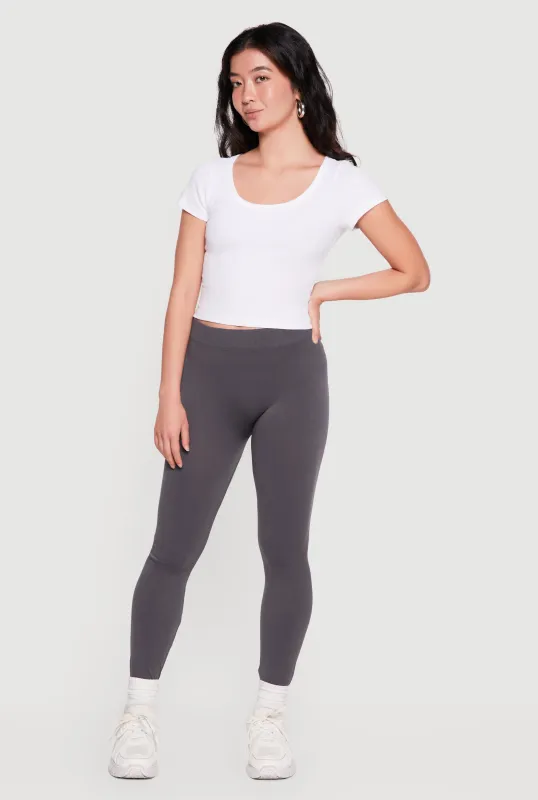 High Waisted Seamless Basic Leggings made by Rainbow