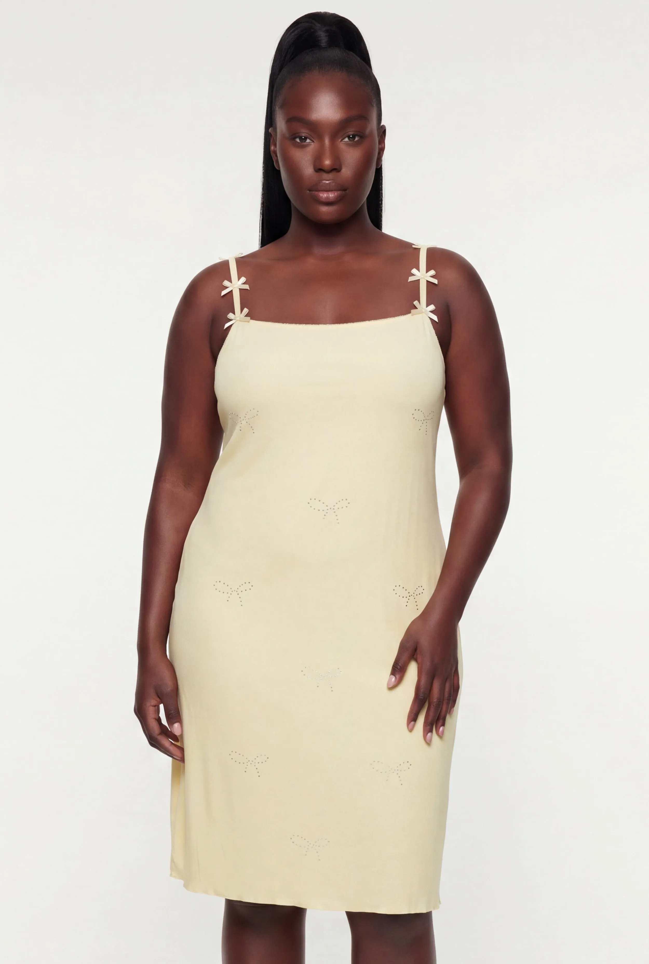 Plus Size Rhinestone Bow Cami Nightgown sold by Rainbow product image thumbnail 2