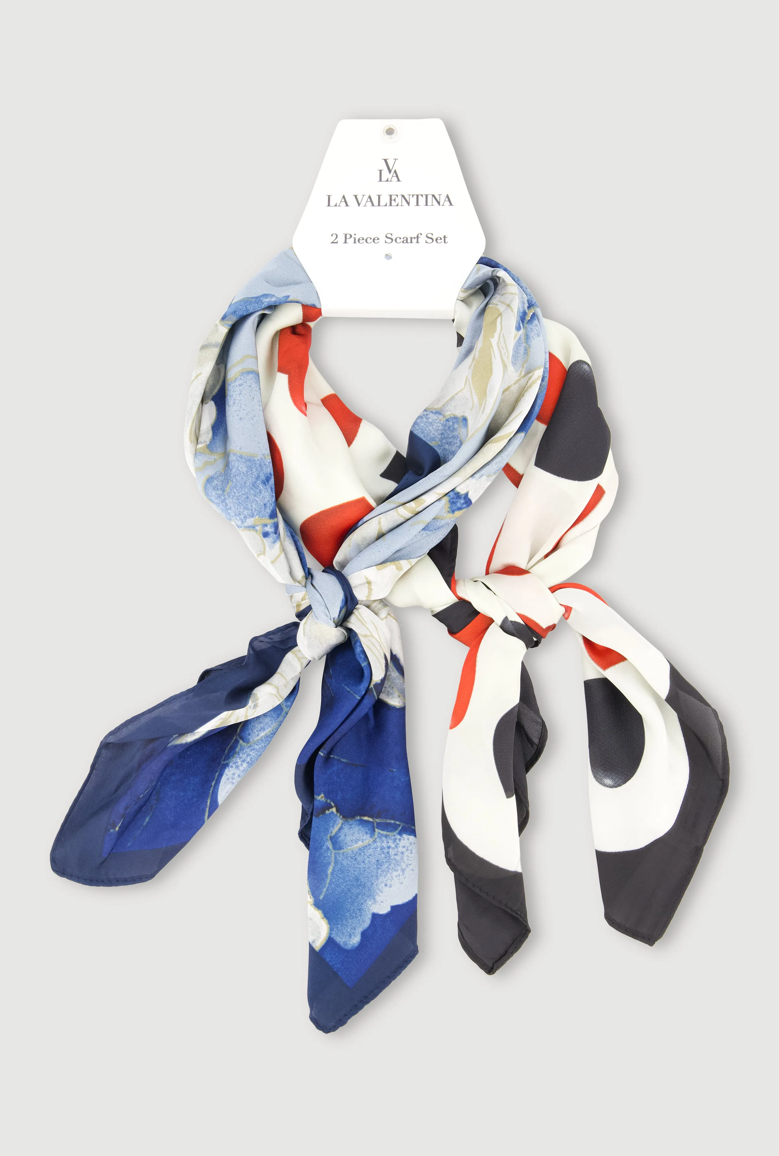 Floral and Heart Print 2 Piece Scarf Set sold by Rainbow