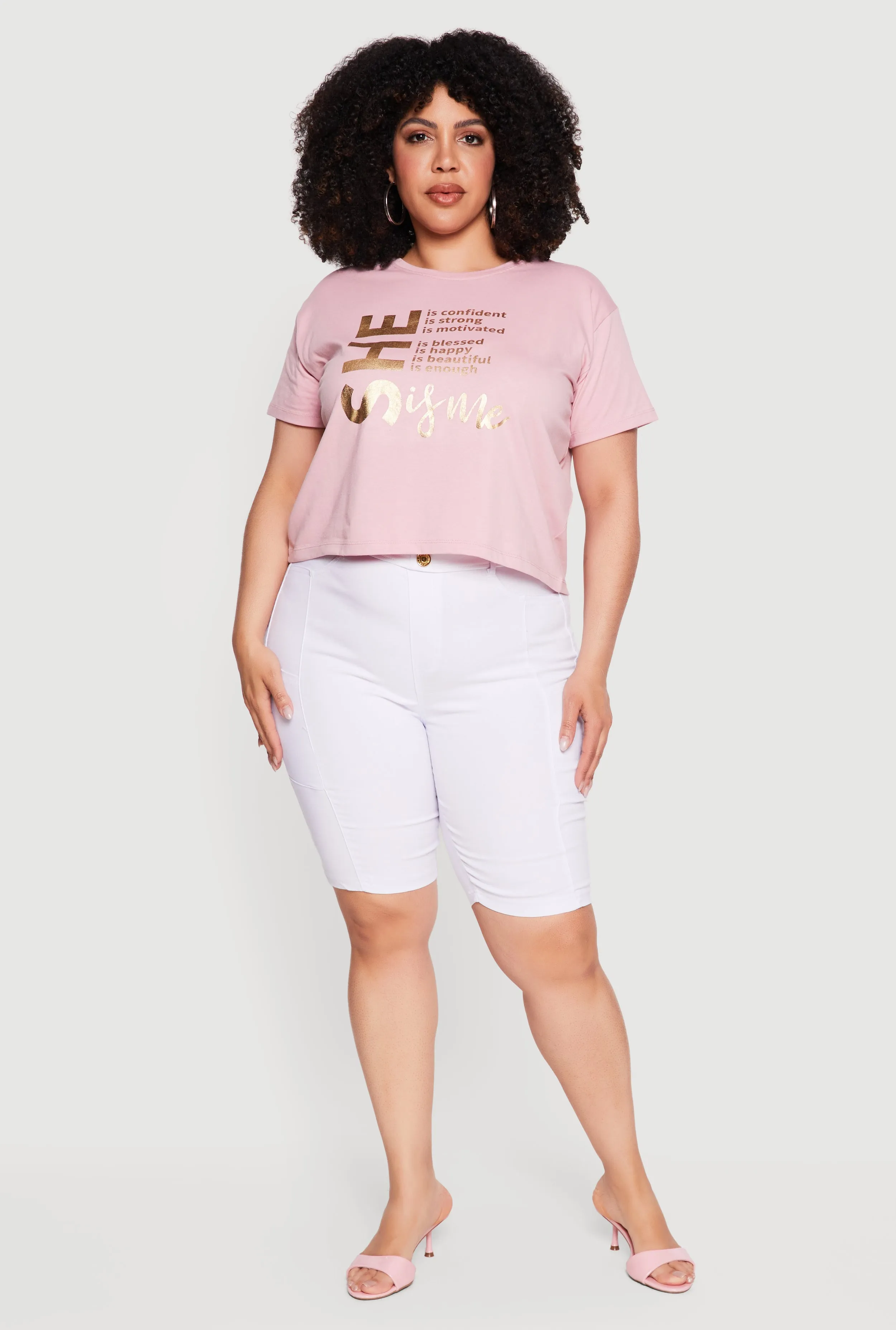 Plus Size She Is Me Foil Graphic Tee sold by Rainbow product image thumbnail 3