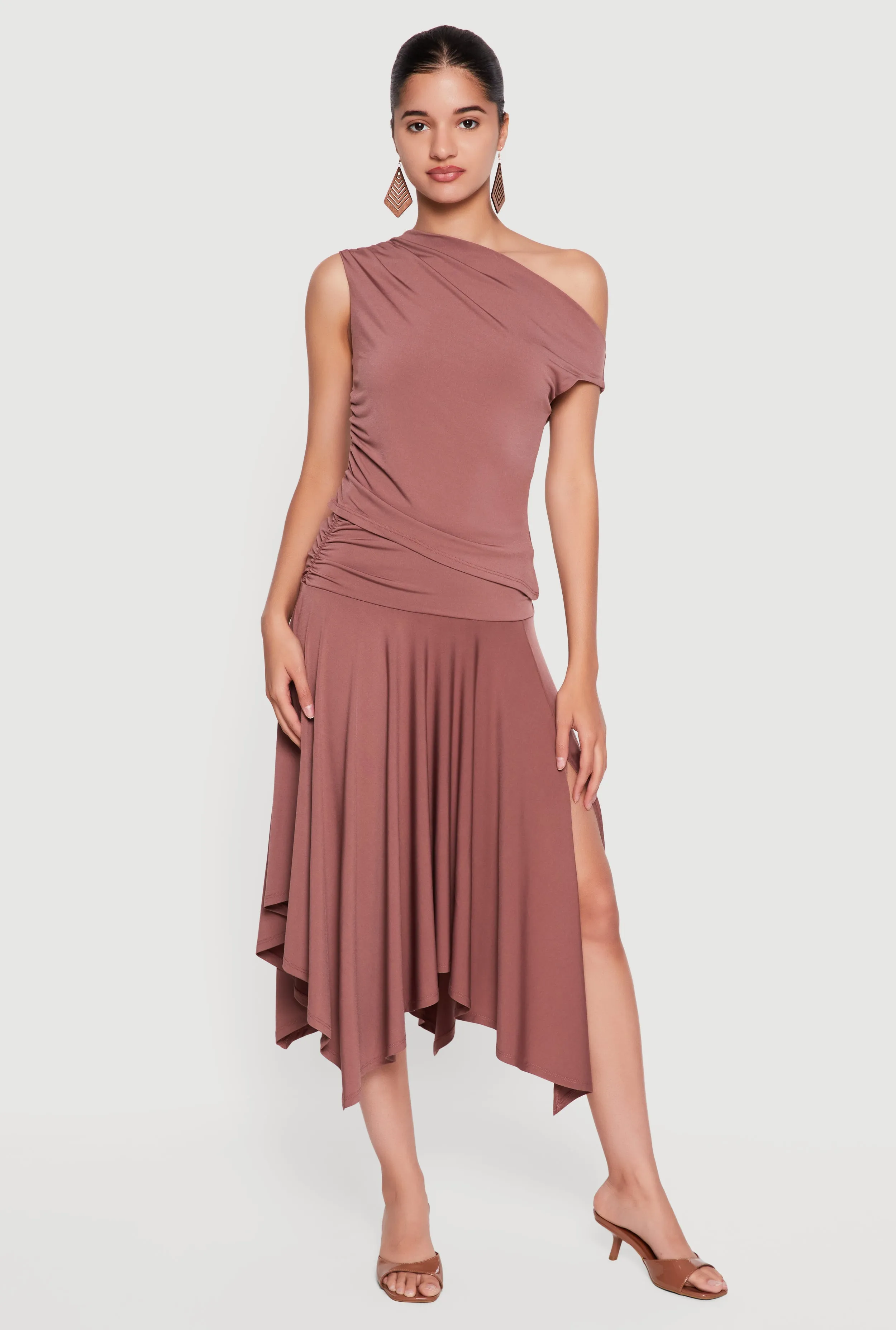 Ruched Handkerchief Hem Skirt sold by Rainbow product image thumbnail 2