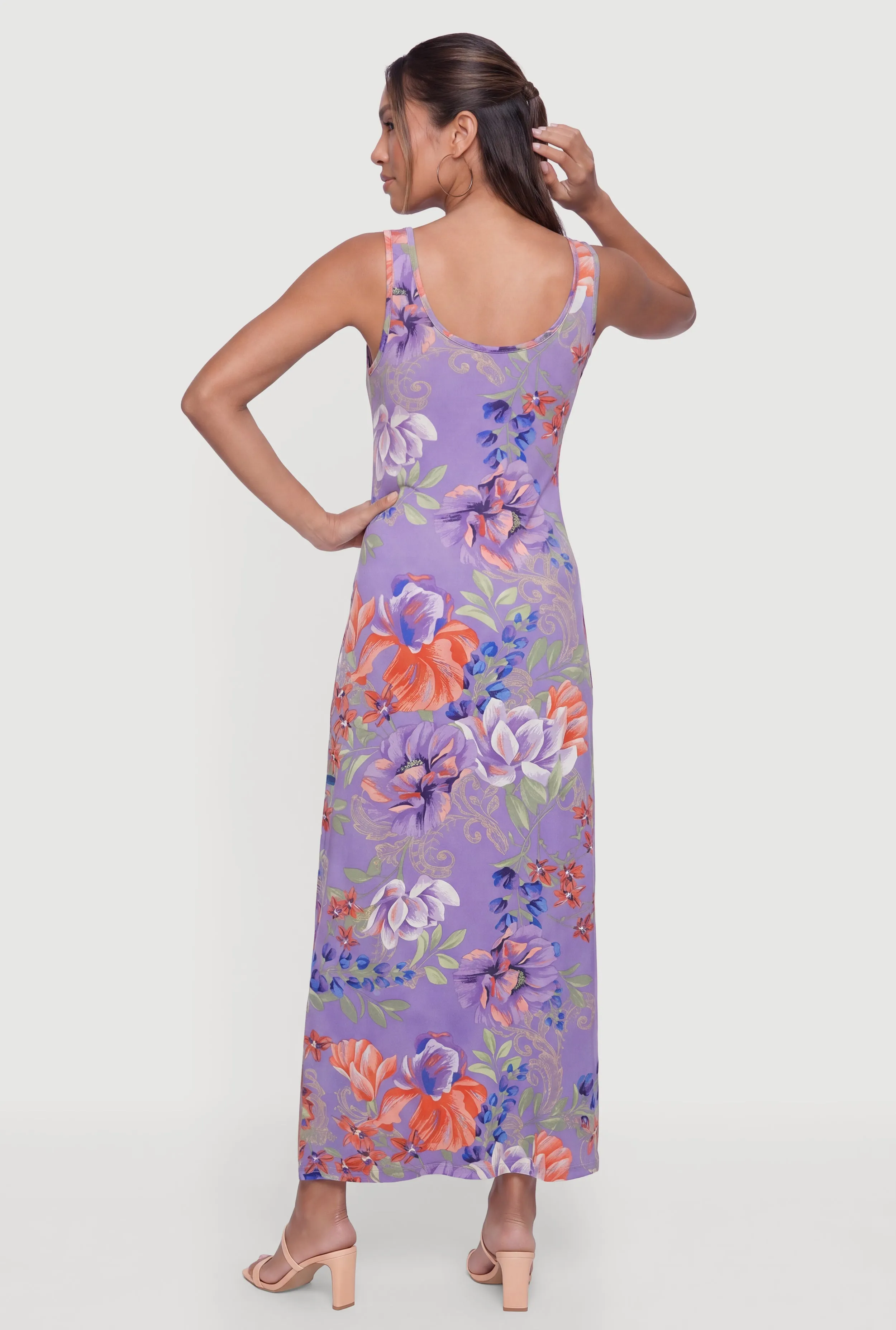 Floral Scoop Neck Sleeveless Maxi Dress sold by Rainbow product image thumbnail 3