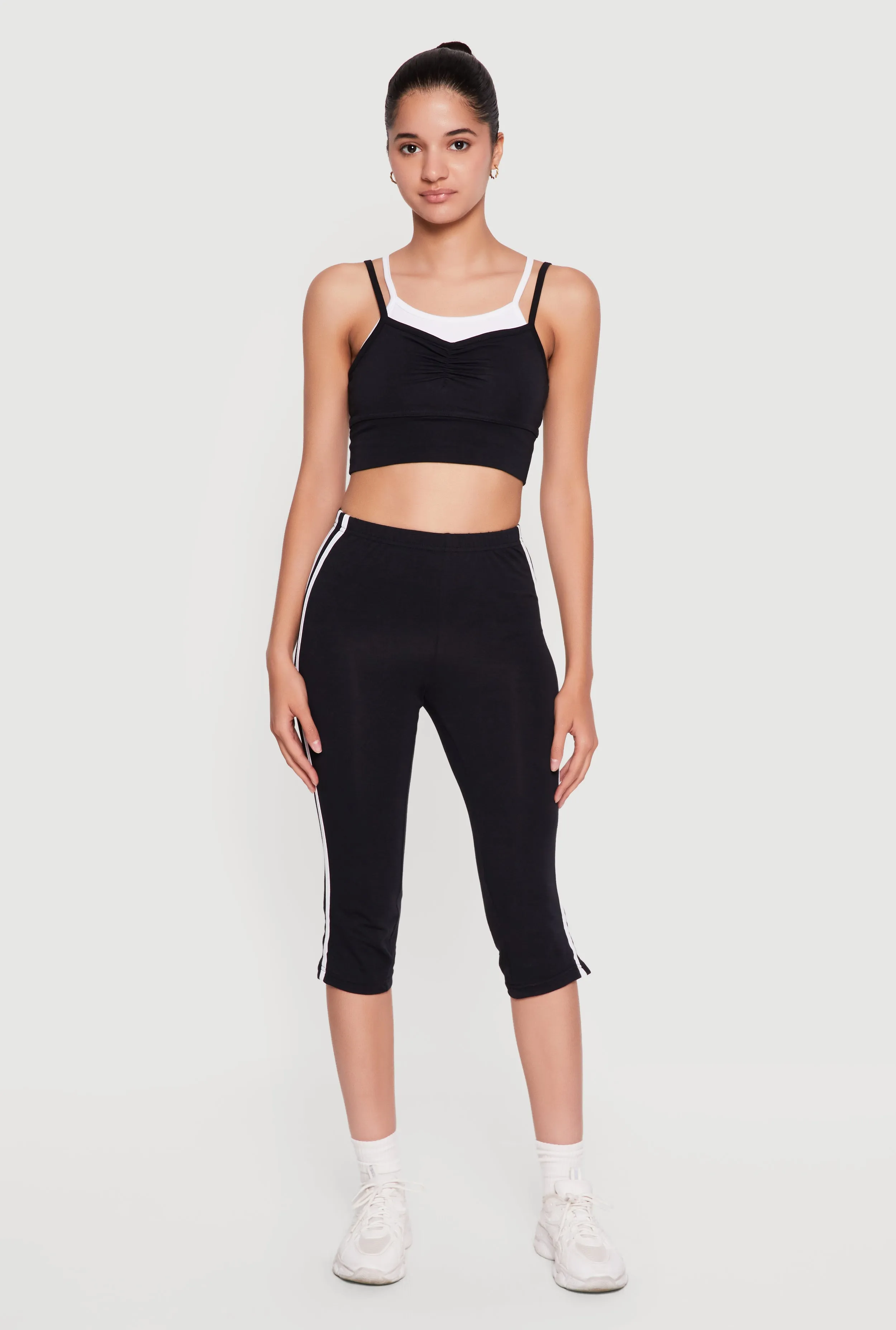 Contrast Layered Cropped Cami sold by Rainbow product image thumbnail 2