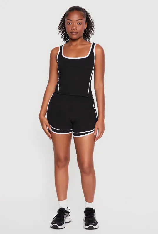 Contrast Piping Active Shorts made by Rainbow