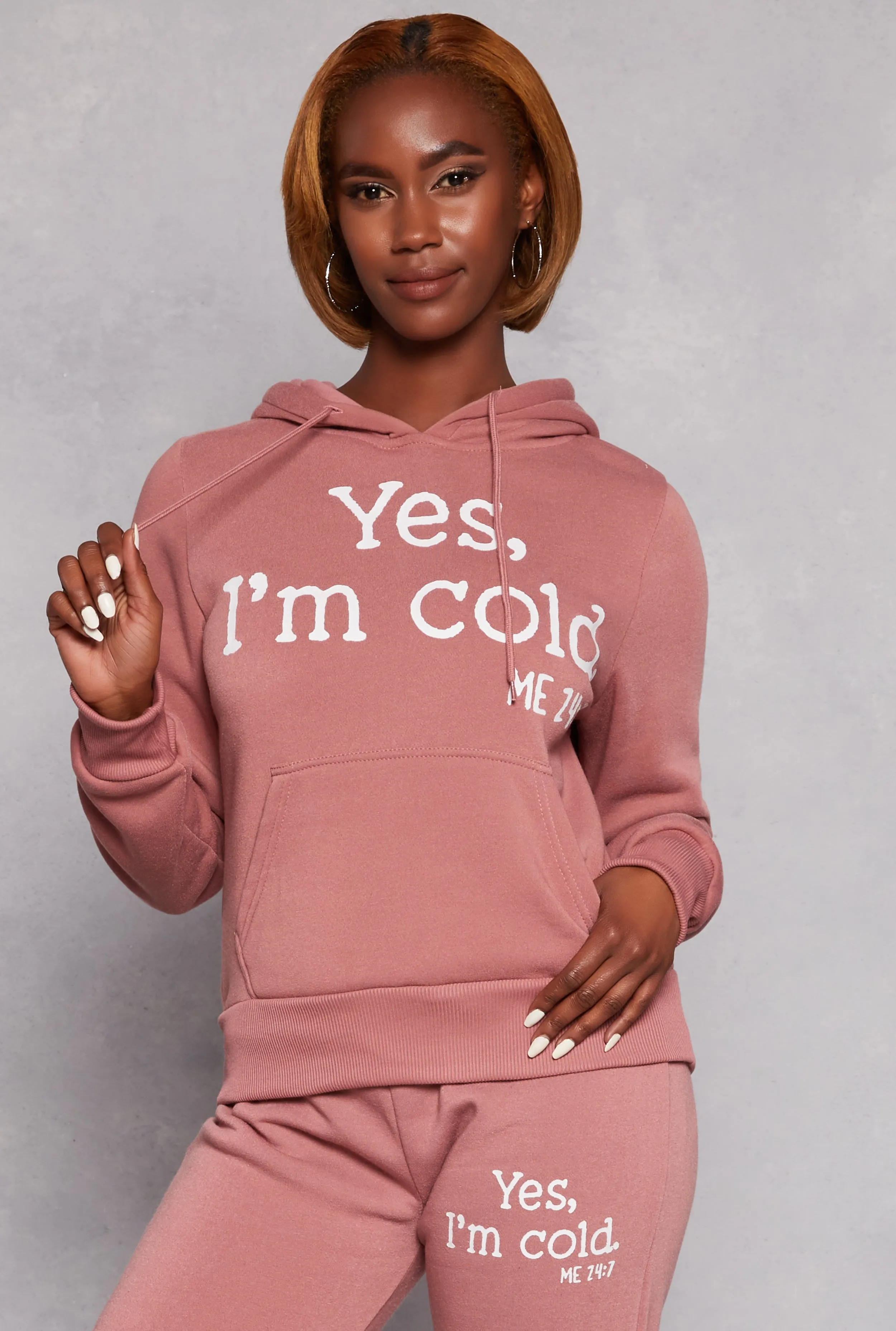 Yes Im Cold Hoodie sold by Rainbow product image thumbnail 5