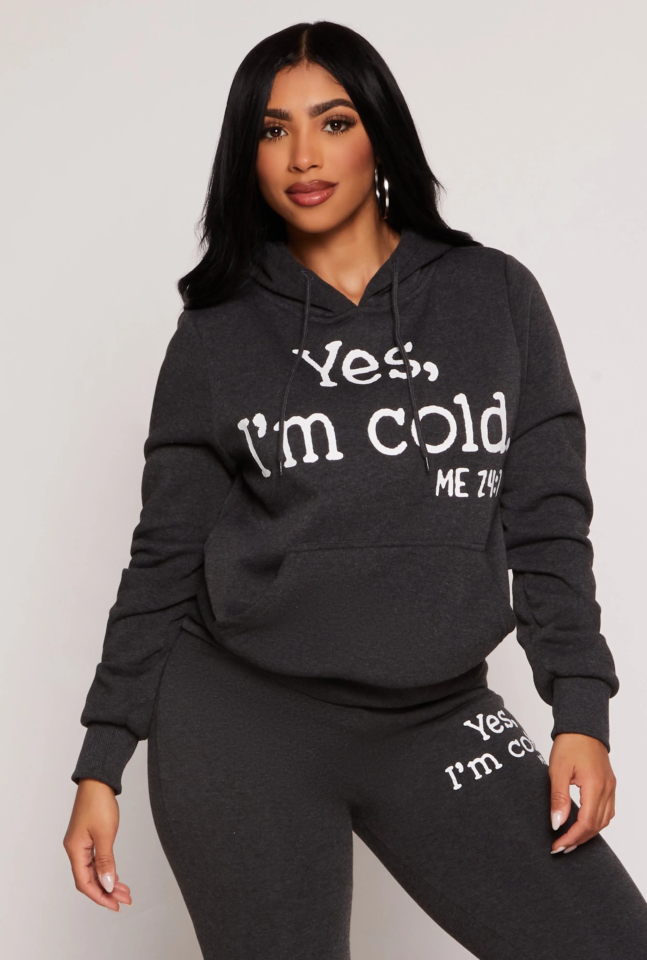 Yes Im Cold Hoodie sold by Rainbow product image thumbnail 2