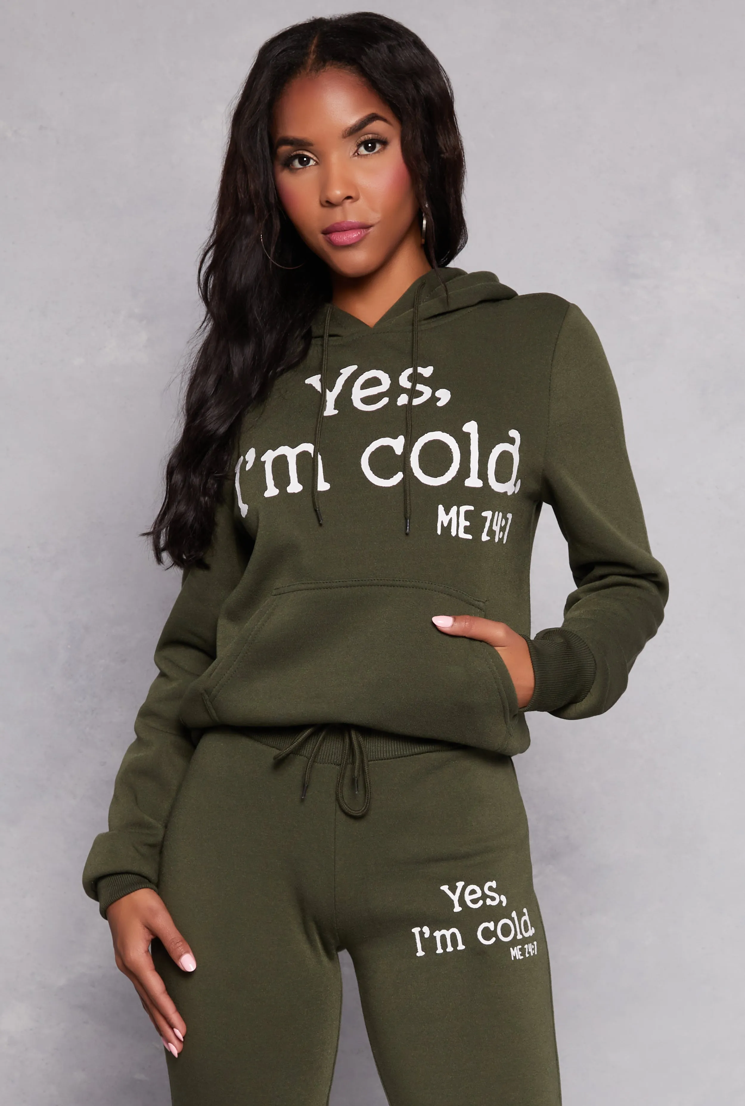 Yes Im Cold Hoodie sold by Rainbow product image thumbnail 3