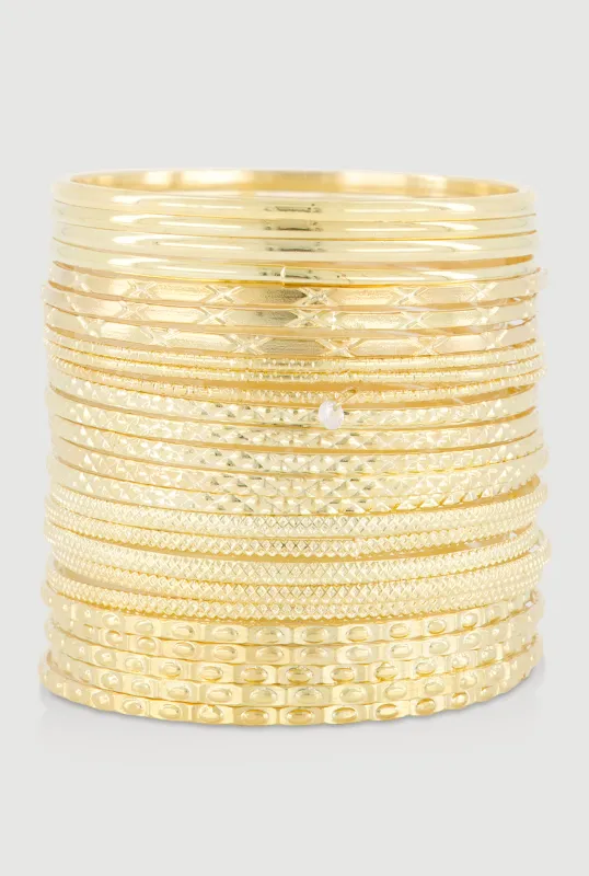 Metallic Bangles Set of 25 made by Rainbow