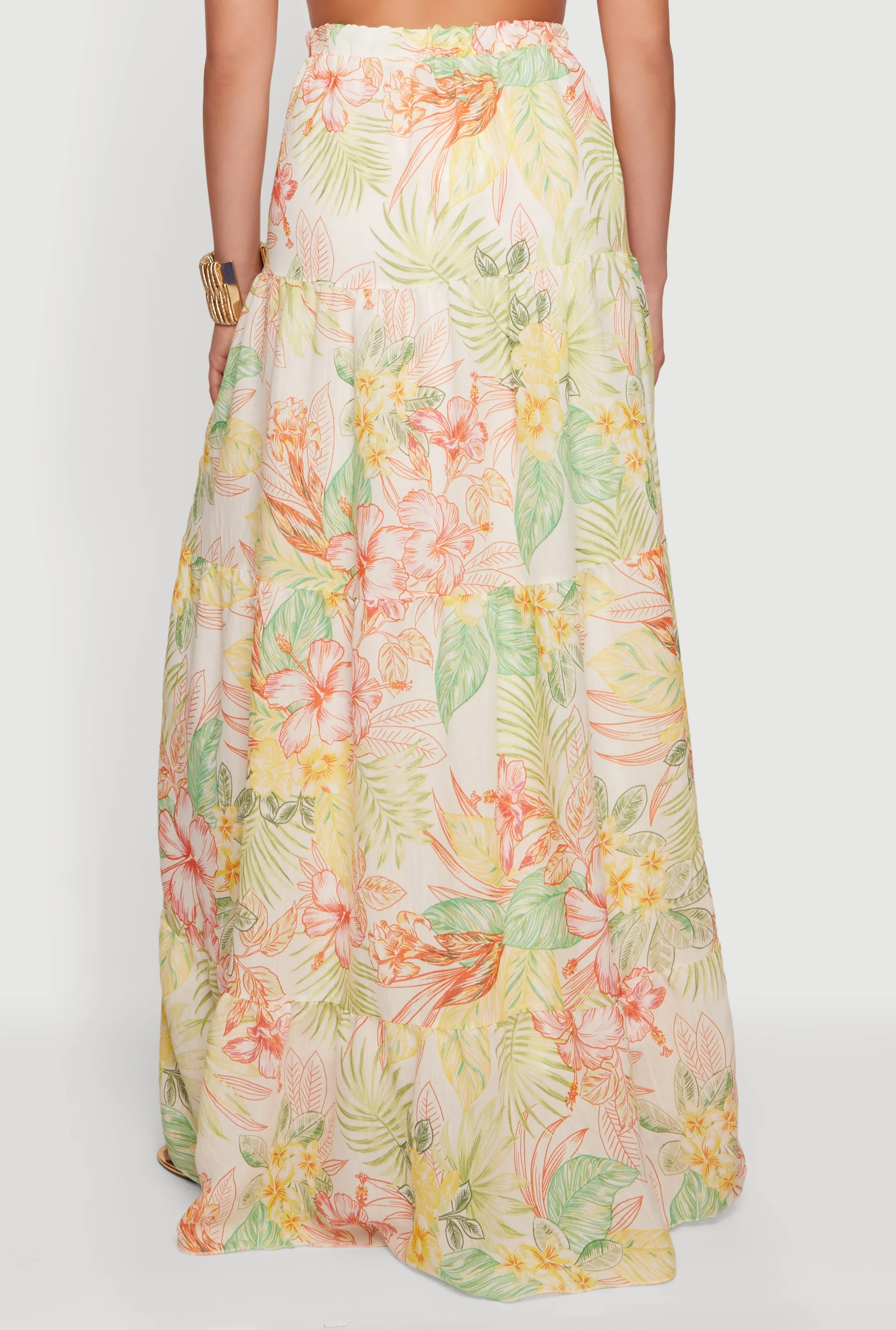 Patterned Tiered Maxi Skirt sold by Rainbow product image thumbnail 5