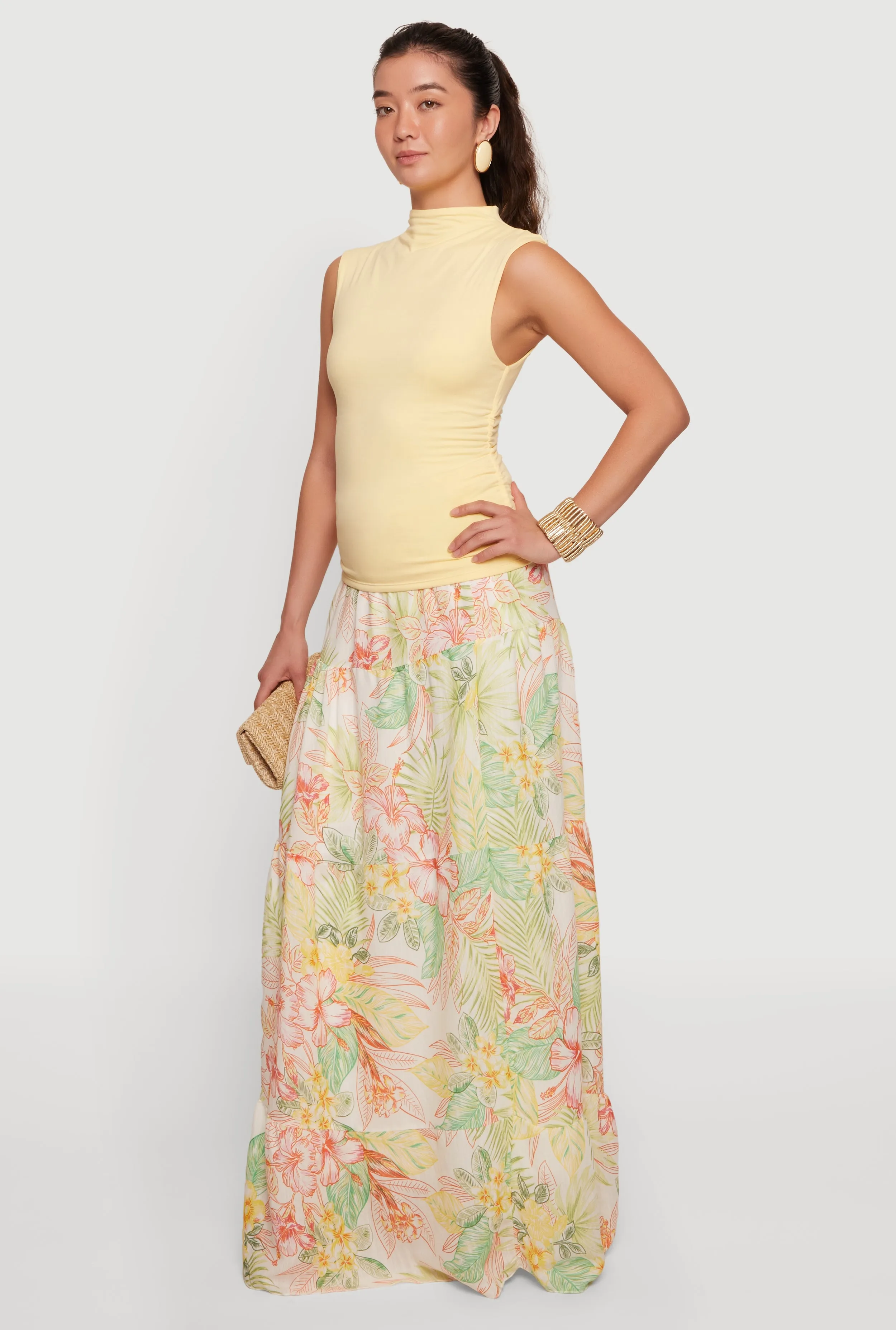 Patterned Tiered Maxi Skirt sold by Rainbow product image thumbnail 2