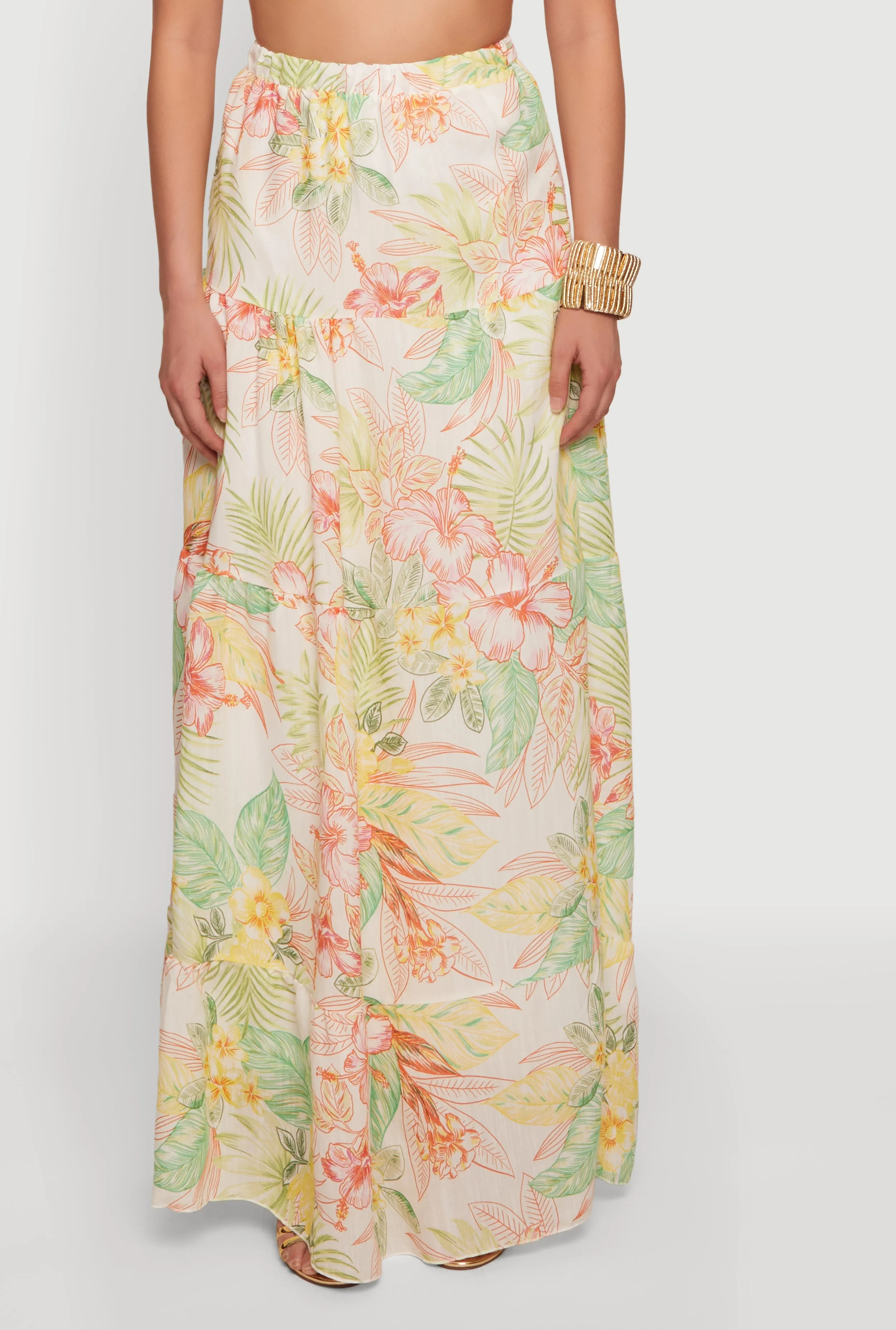 Patterned Tiered Maxi Skirt sold by Rainbow product image thumbnail 3