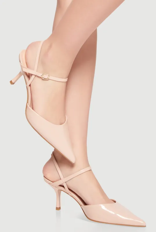 Buckle Ankle Strap Heels made by Rainbow