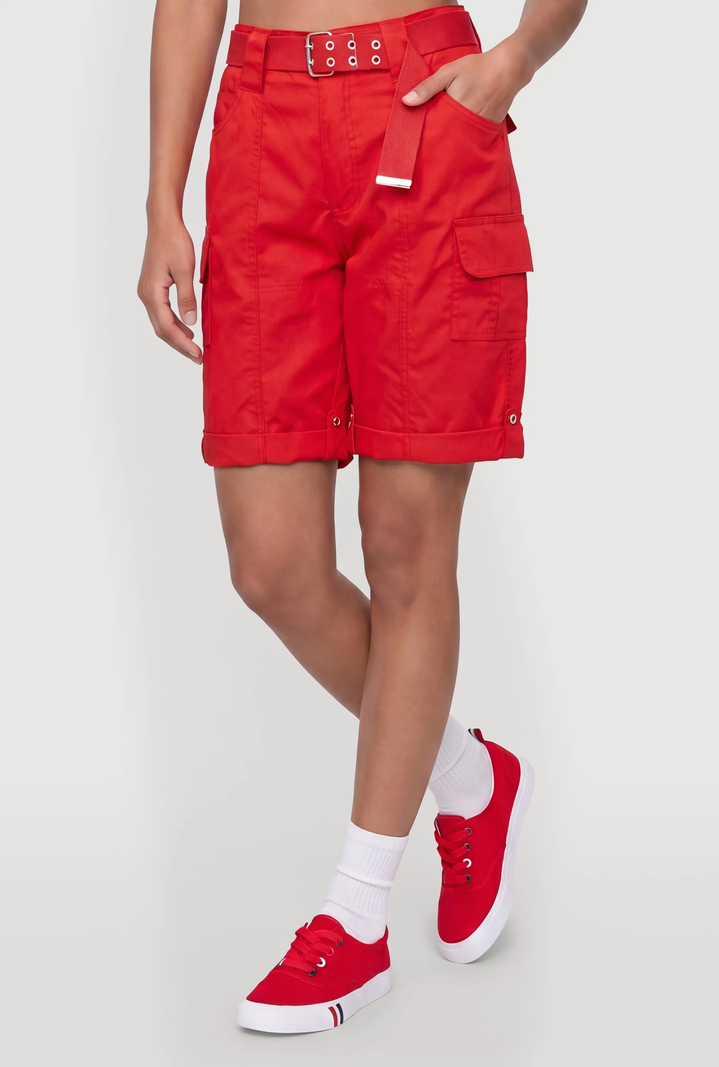 Mid Rise Cargo Shorts with Belt sold by Rainbow product image thumbnail 3