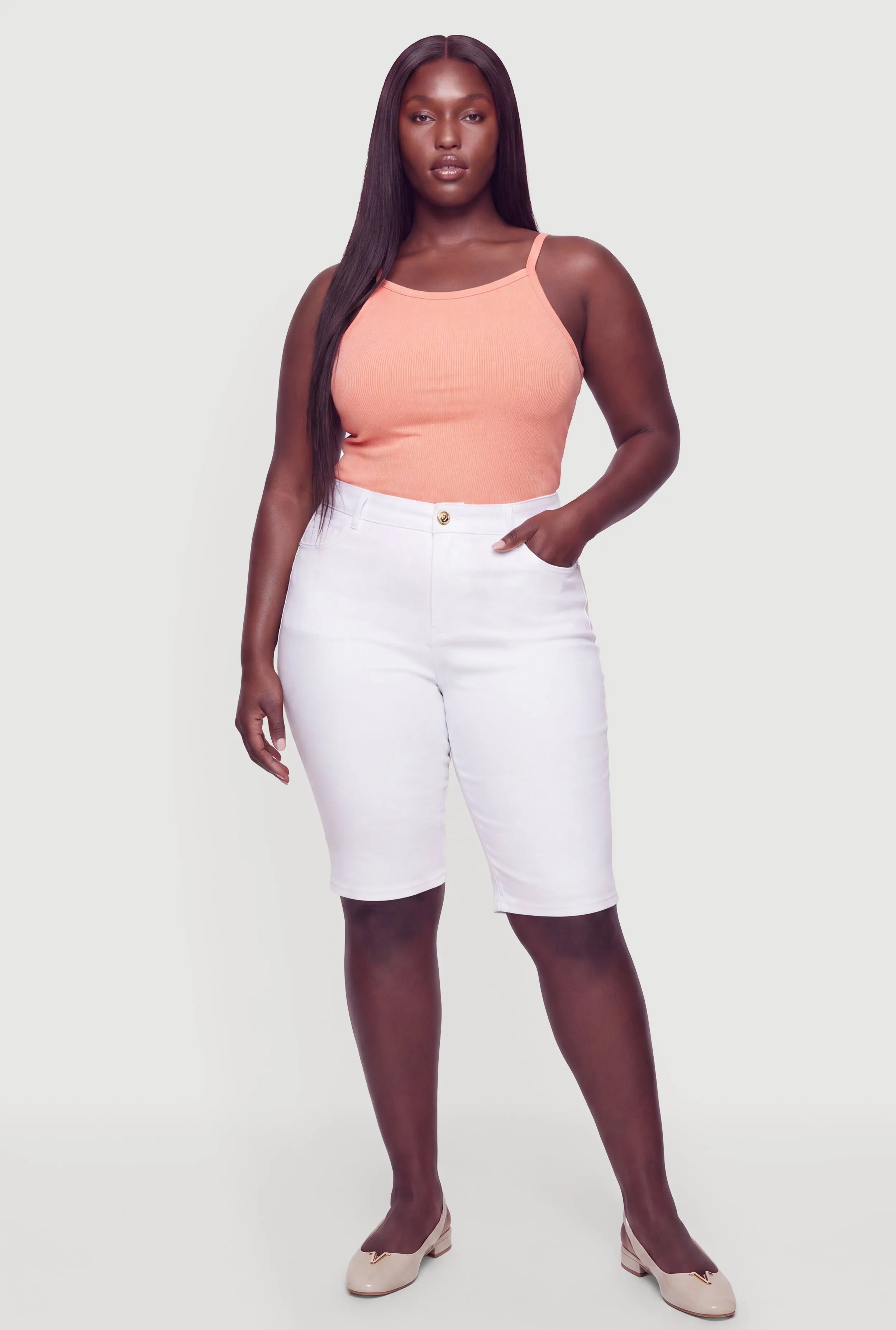 Plus Size Basic Scoop Neck Cami sold by Rainbow product image thumbnail 3